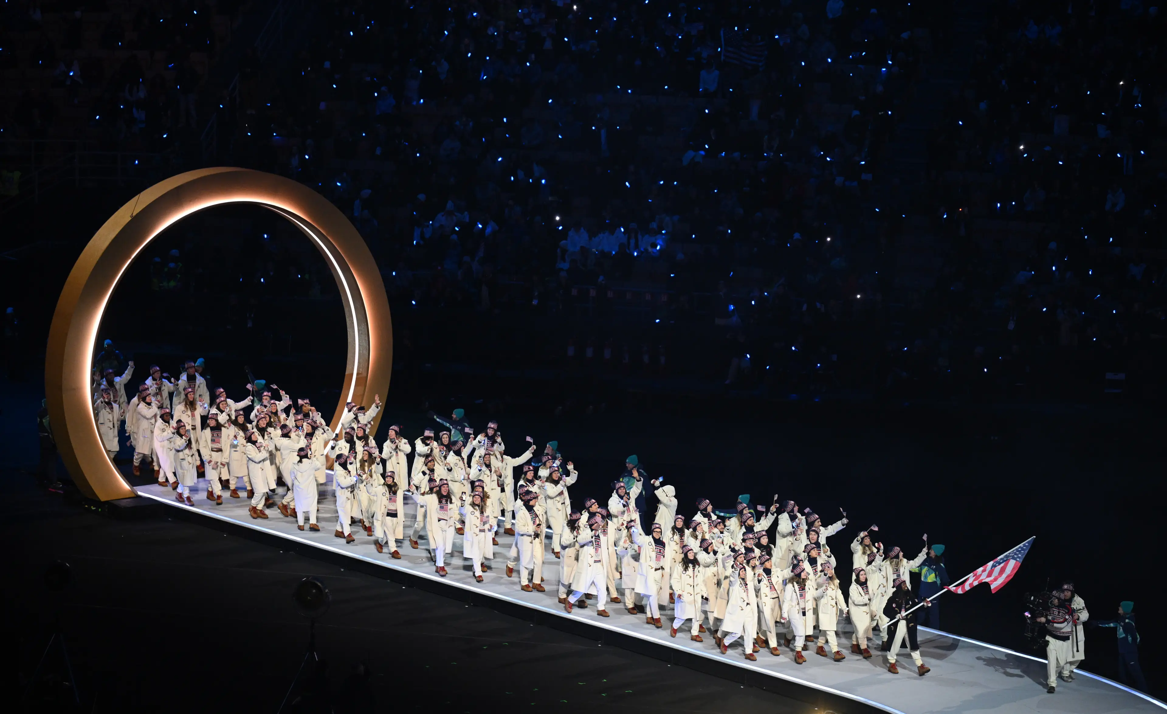 Team USA arrive at the 2026 Winter Olympics opening ceremony (credit: getty)