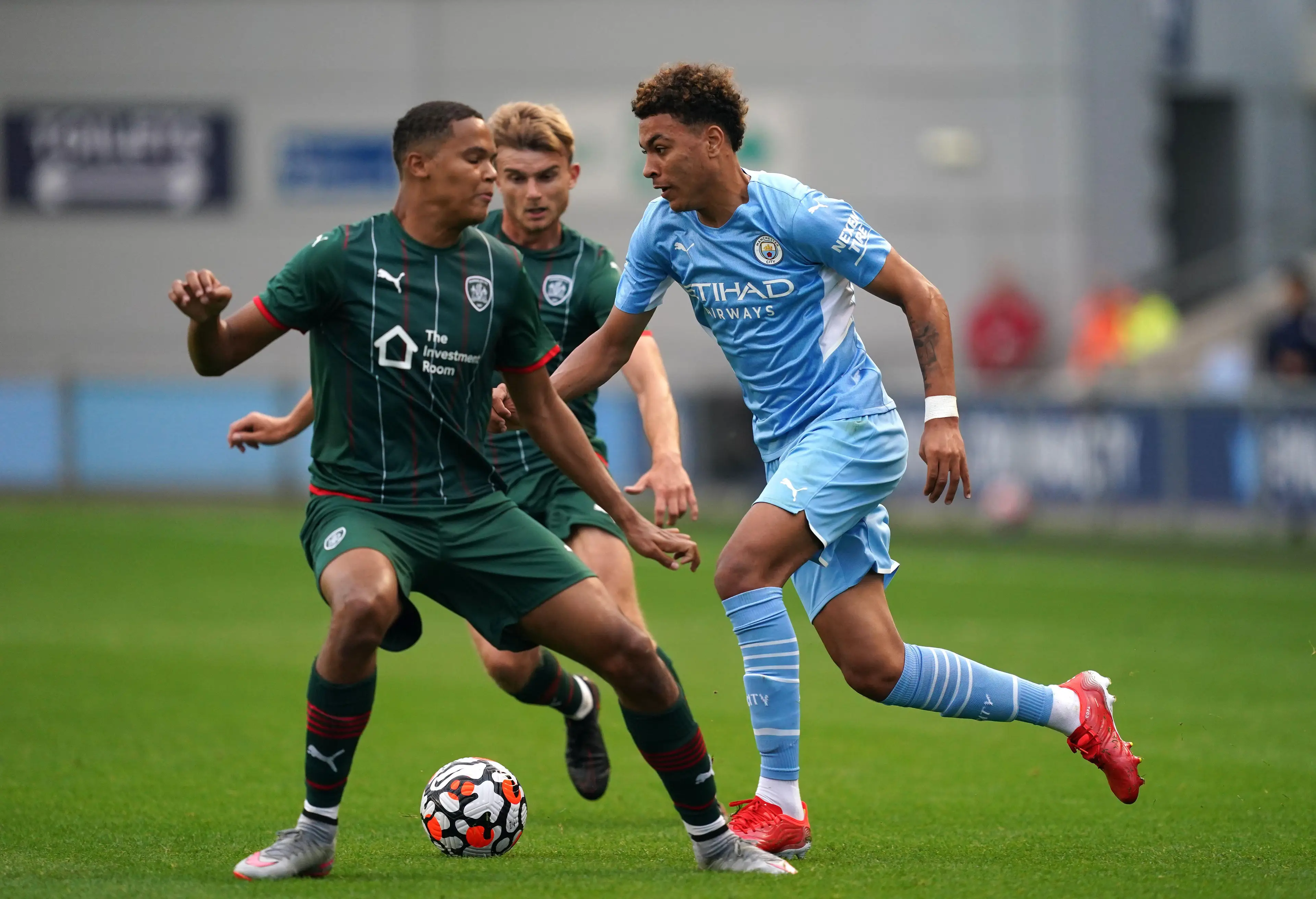 Morgan Rogers during the pre-season friendly match at the Academy Stadium (Image: PA Images/Alamy)