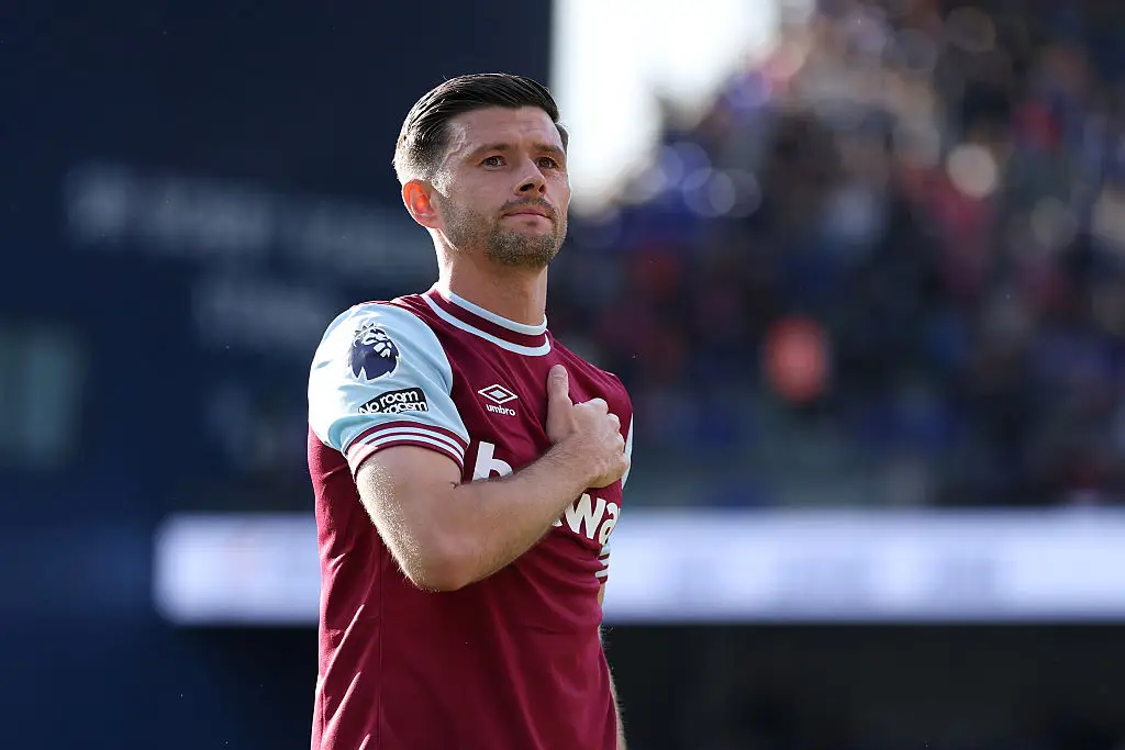 Aaron Cresswell made his final appearance for West Ham United against former club Ipswich Town. (Image: Getty)