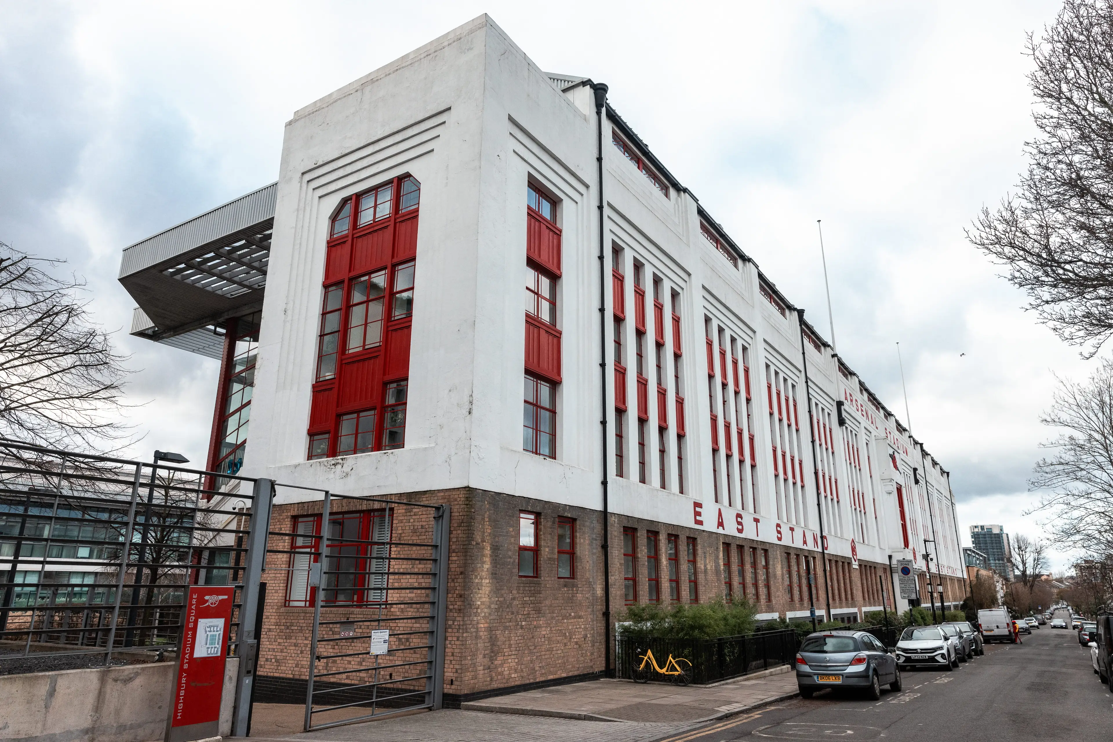 Parts of Arsenal's Highbury Stadium remain in place (Image: Getty)
