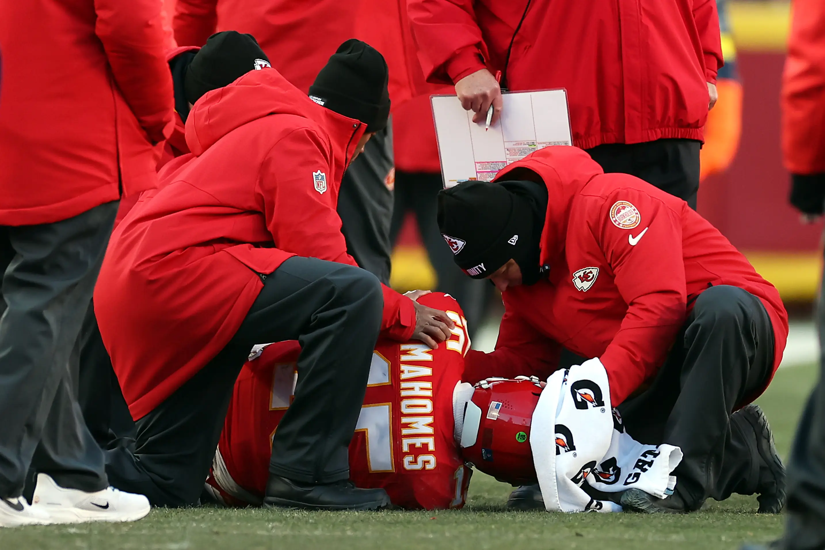 Patrick Mahomes went down with injury for the Kansas City Chiefs (Image: Getty)