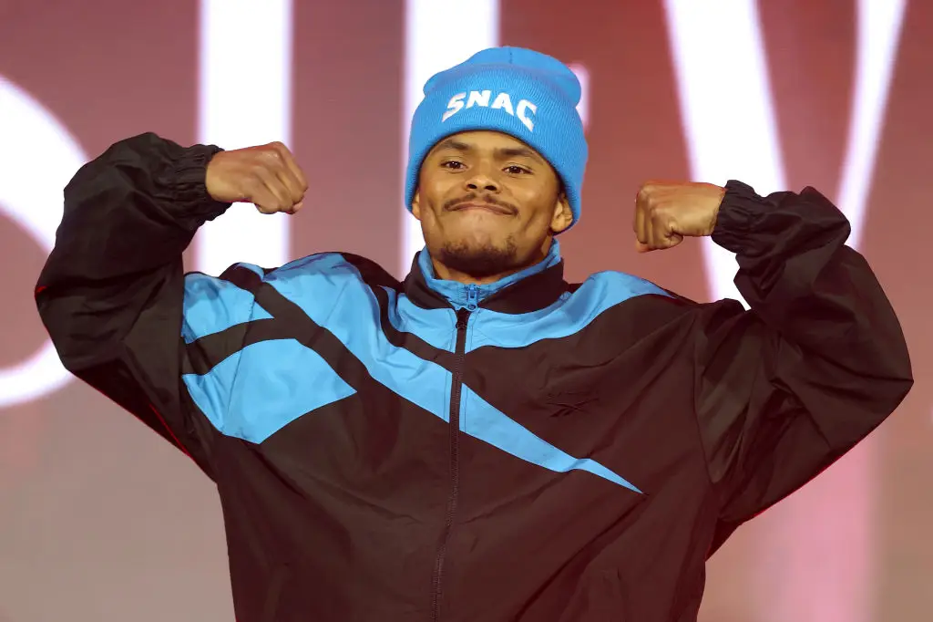 WBC lightweight champion Shakur Stevenson's bout against Floyd Schofield has been called off. (Image: Getty)