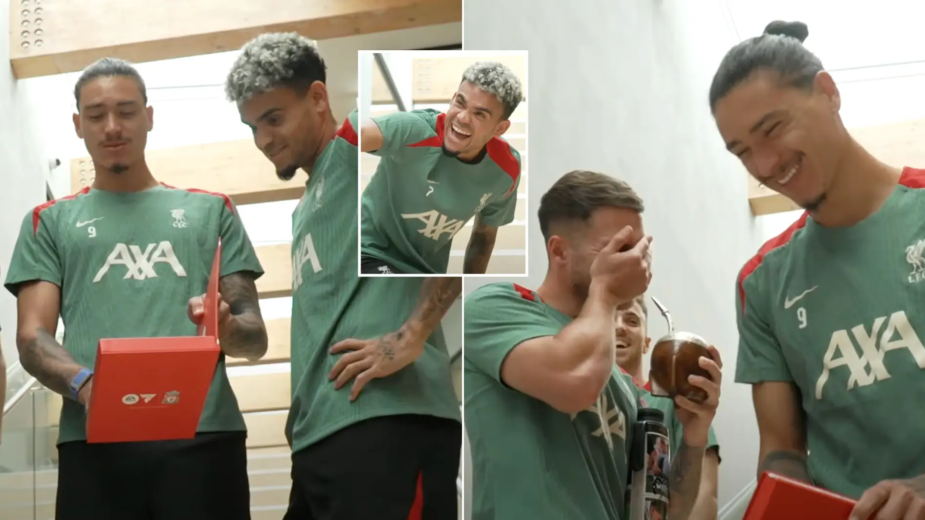 Luis Diaz has priceless reaction after Darwin Nunez hilariously mocks himself during Liverpool's EA FC 25 ratings reveal video
