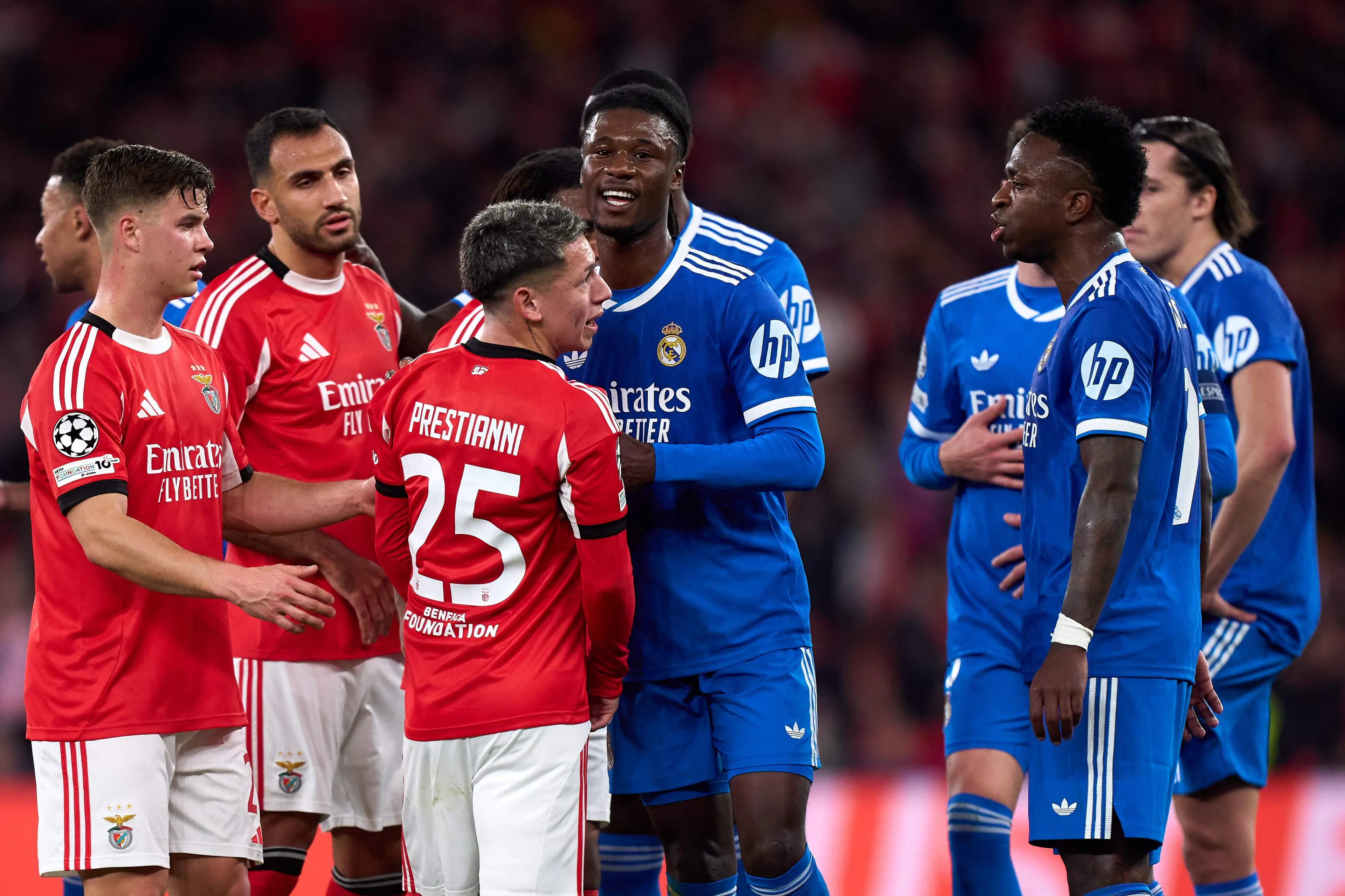 Vinicius Jr has accused Gianluca Prestianni of racial abuse (Image: Getty)