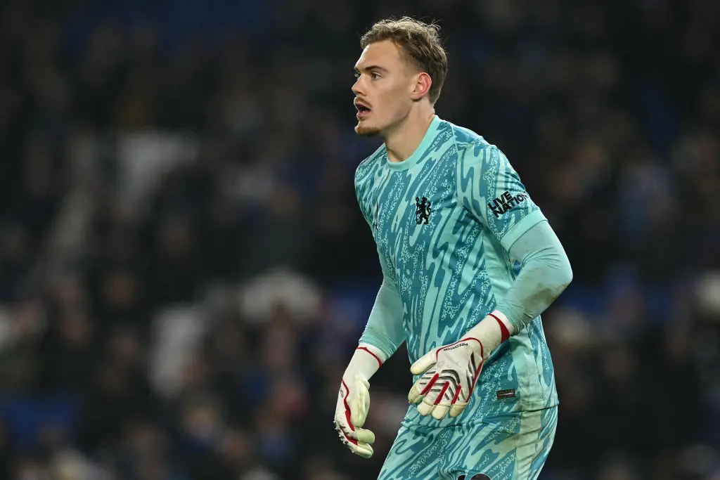 Filip Jorgensen signed for Chelsea from Villarreal in the summer transfer window (Image: Getty)