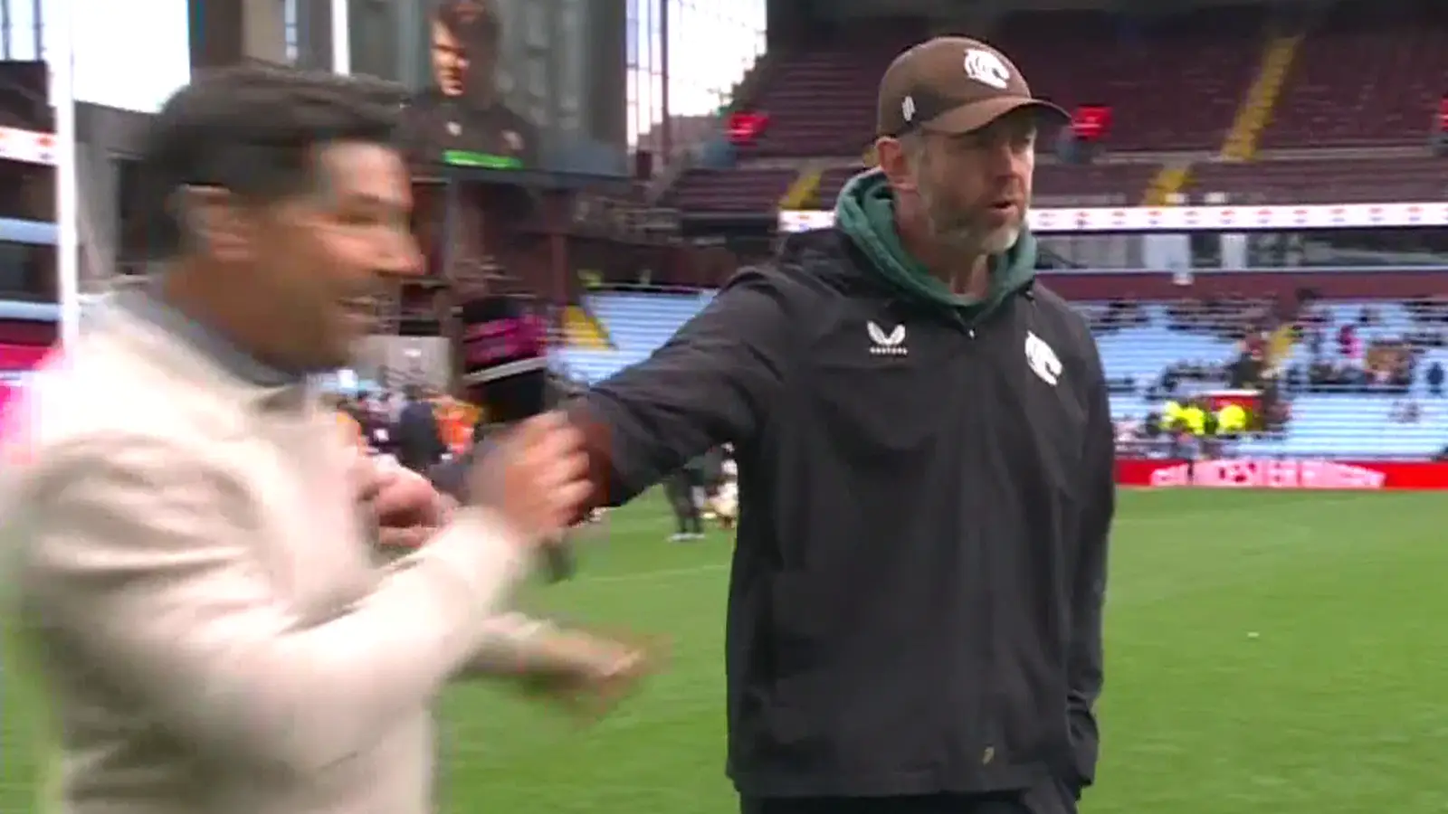 Parling pushed Doyle after MacDevitt's kick. Image credit: TNT Sports