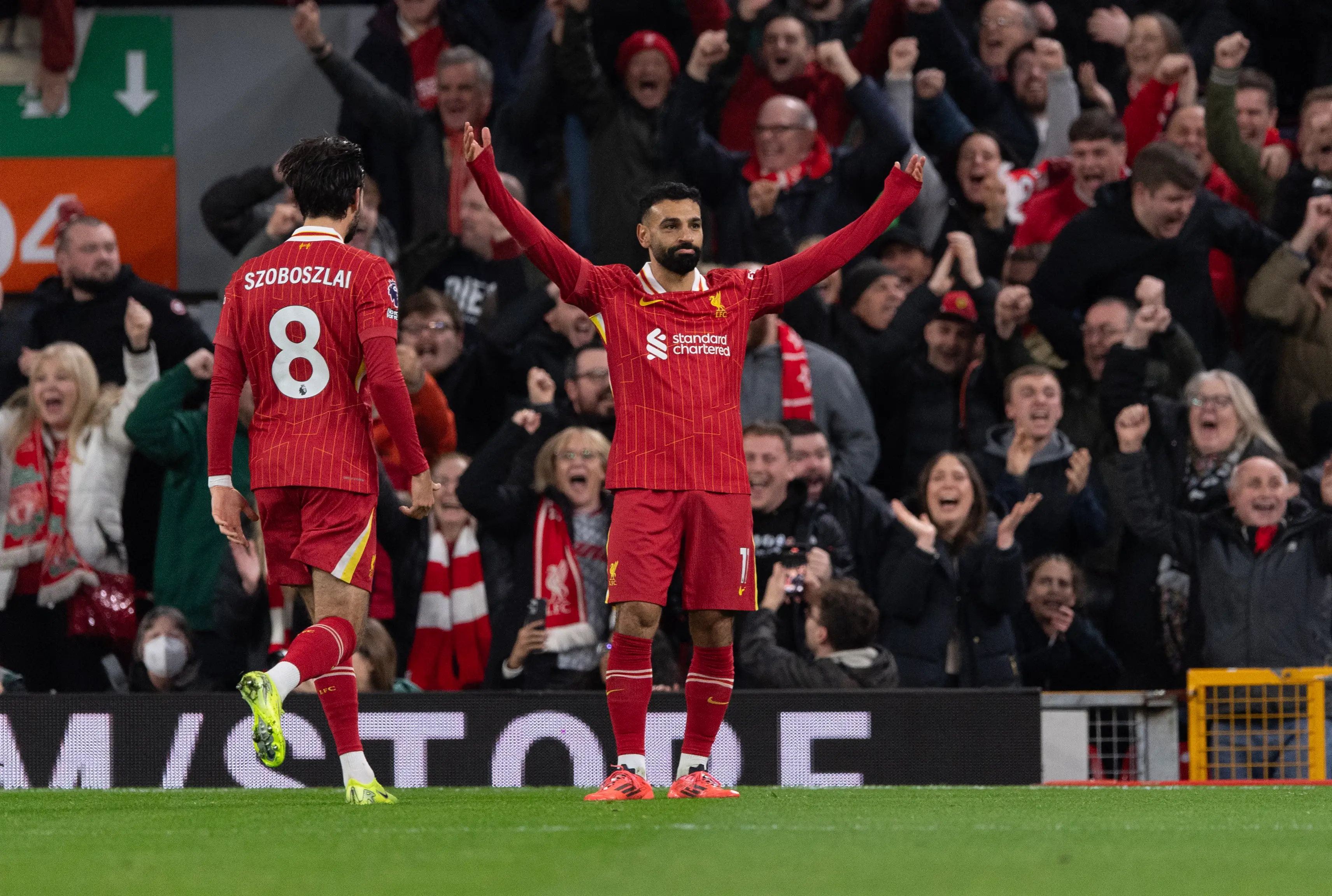 Mo Salah scored has 11 goals in 13 Premier League appearances this season. Image: Getty