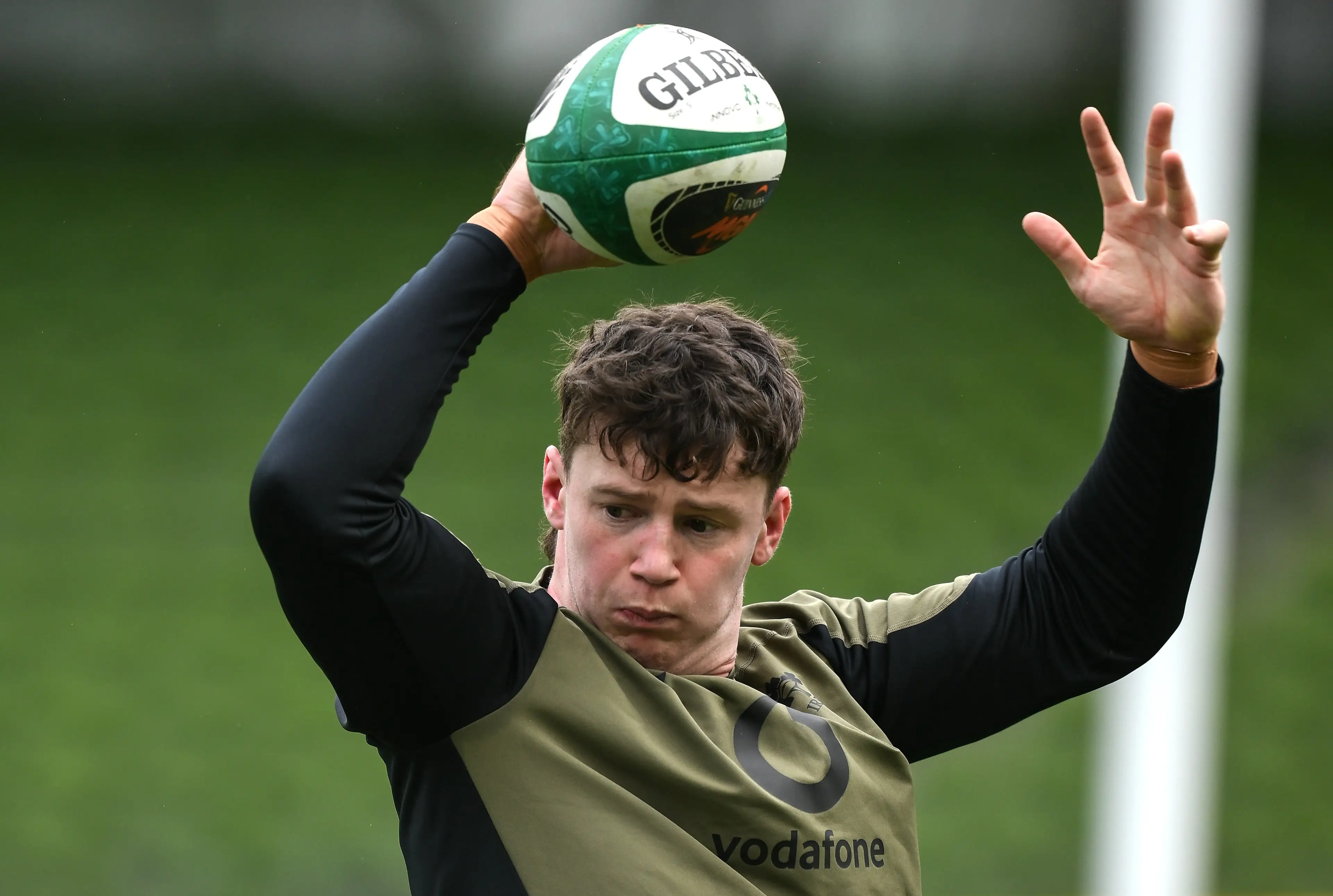 Darragh Murray during an Ireland Rugby captain's run at the Aviva Stadium in Dublin. (Getty Images)