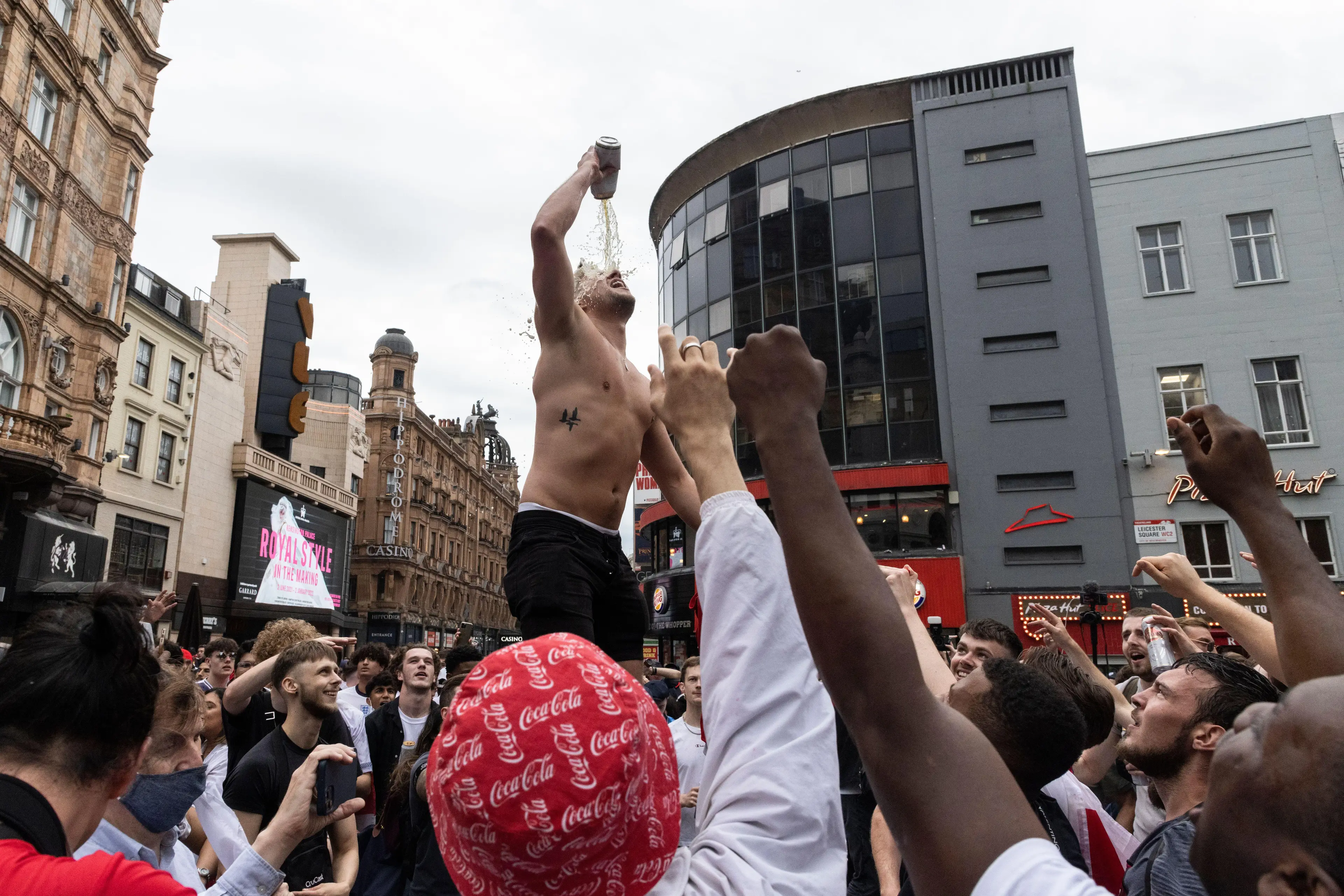 Qatar is unlikely to see the same kind of scenes we saw at Euro 2020 in London. Image: Alamy