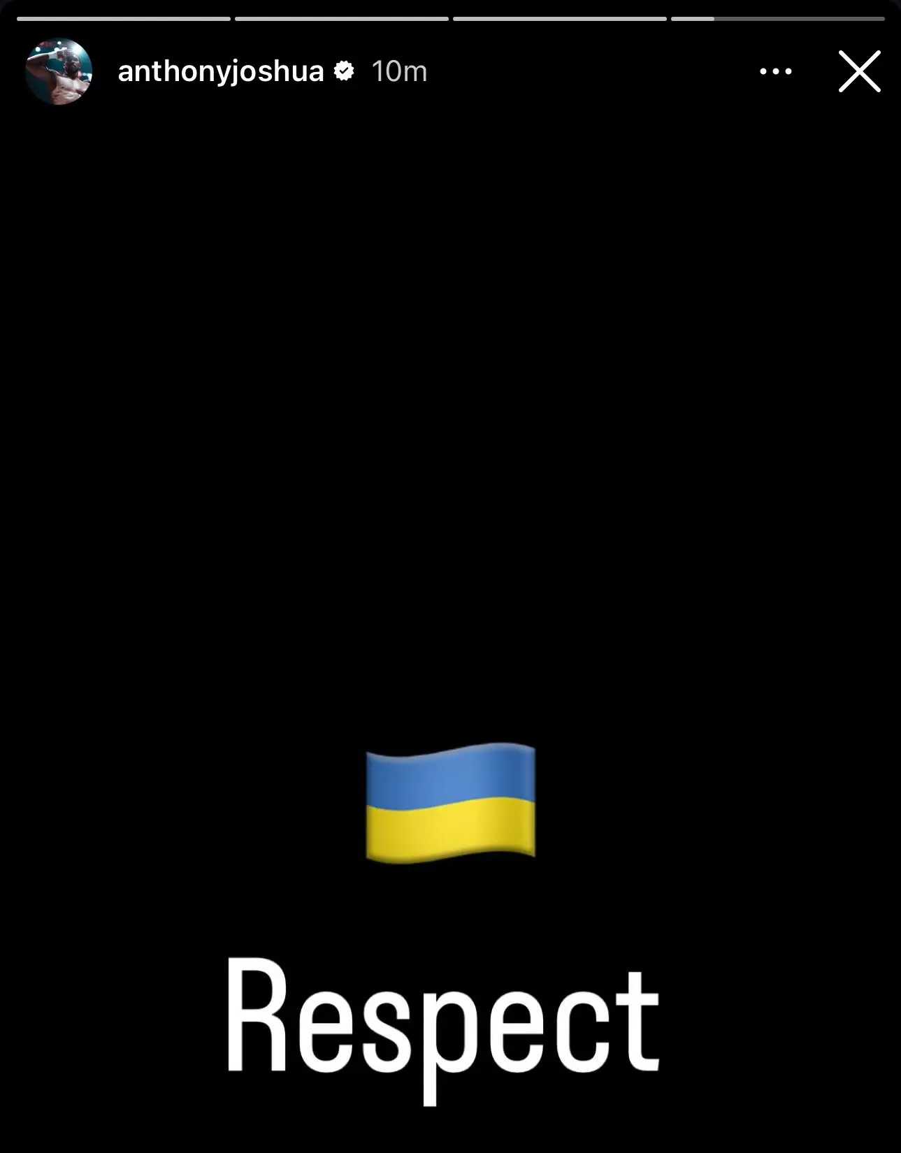 Anthony Joshua's reaction to the Usyk vs Fury fight. Image credit: Instagram/anthonyjoshua