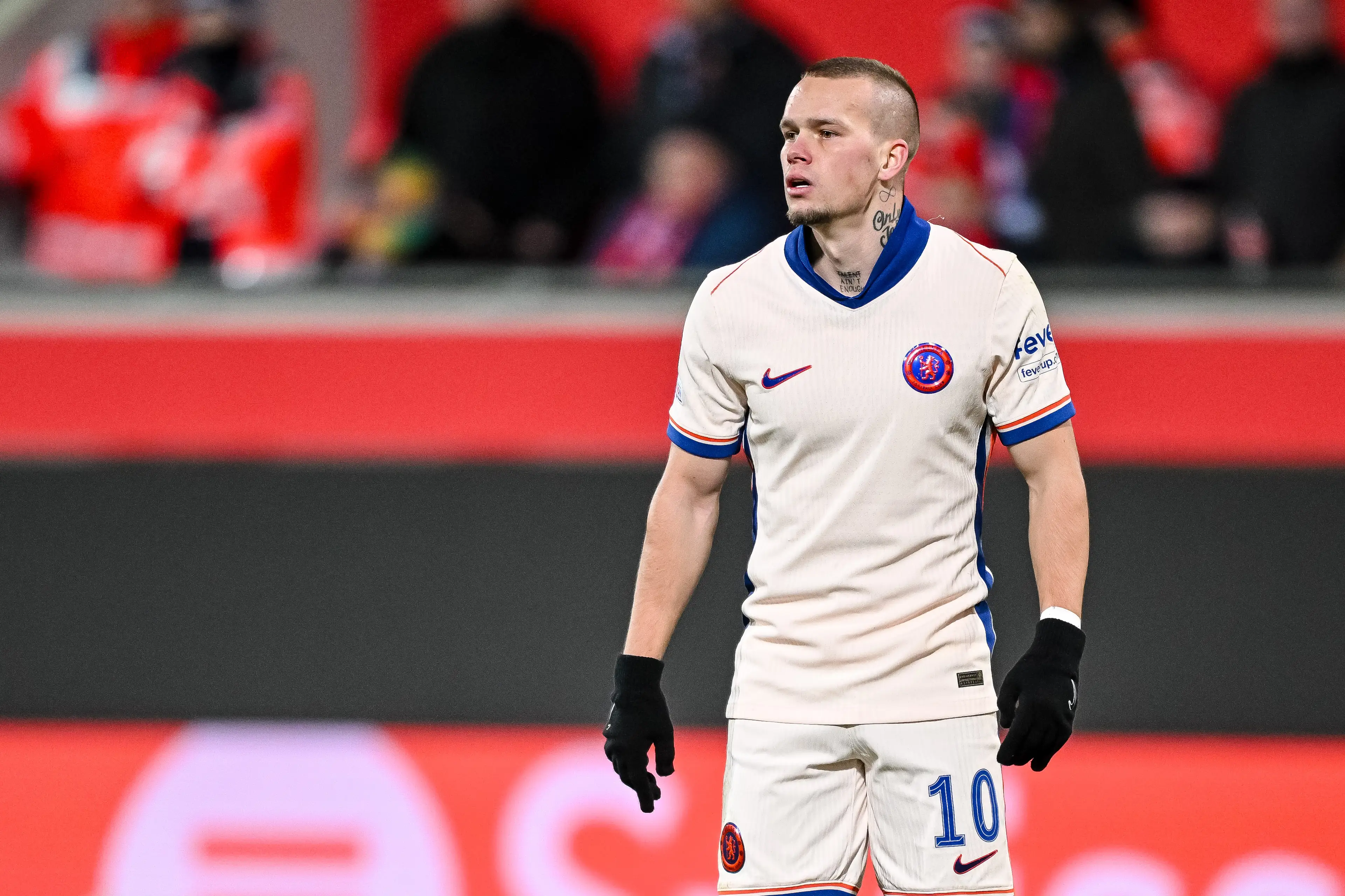 Mykhailo Mudryk hasn't played for Chelsea since November 2024. Image: Getty 