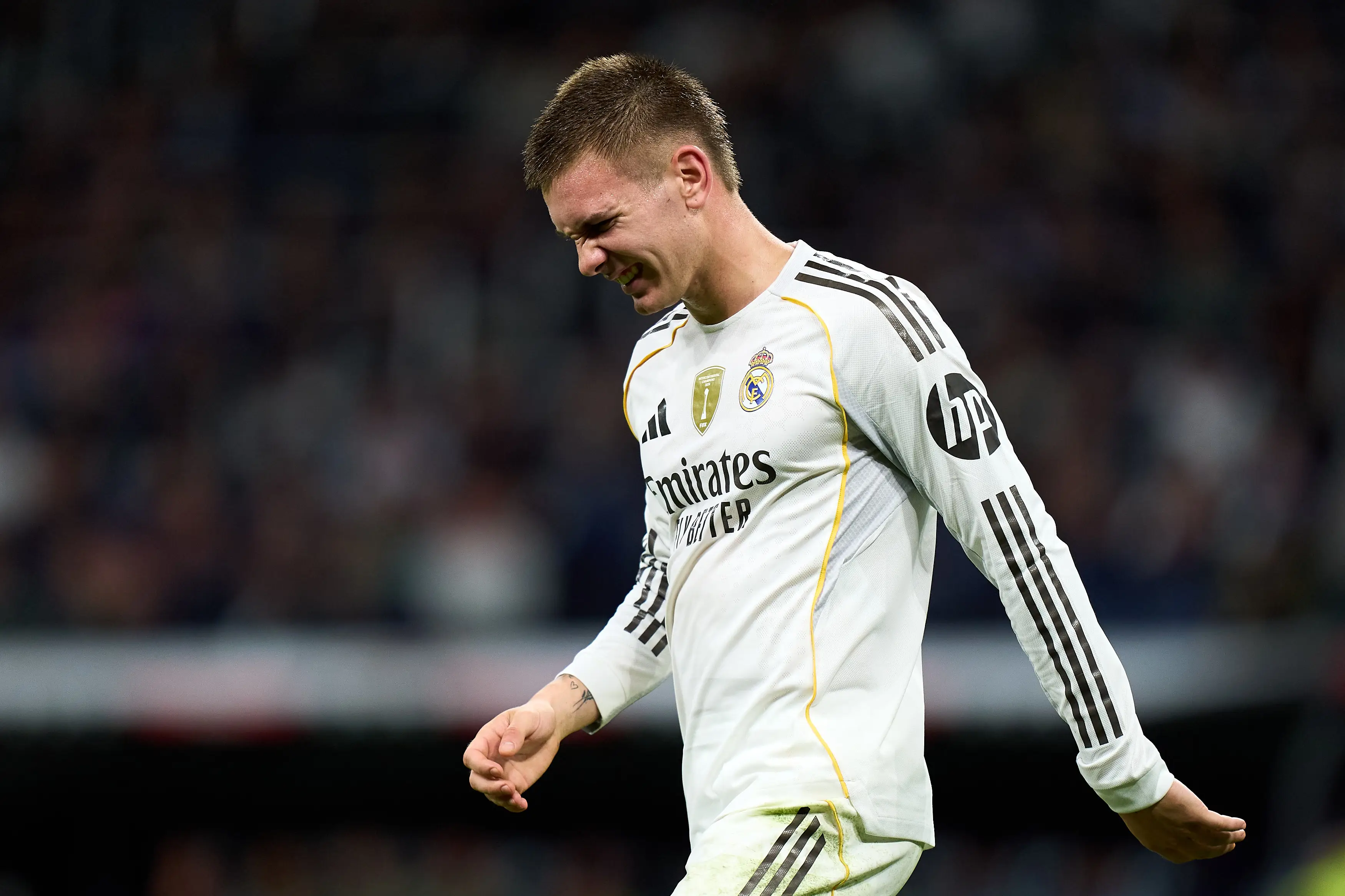 Franco Mastantuono has been diagnosed with pubalgia. Image credit: Getty