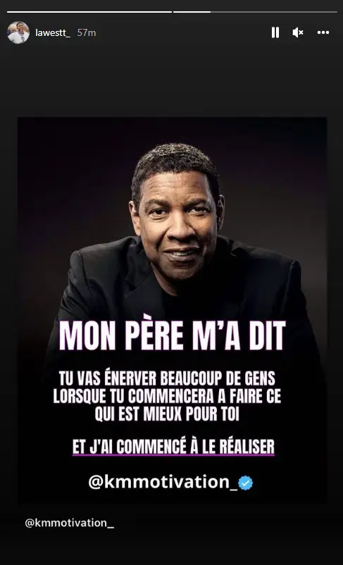 Wesley Fofana posted a cryptic message on Instagram. (lawestt_)