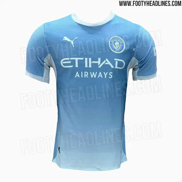 Manchester City leaked home shirt 26/27 (credit: footyheadlines)