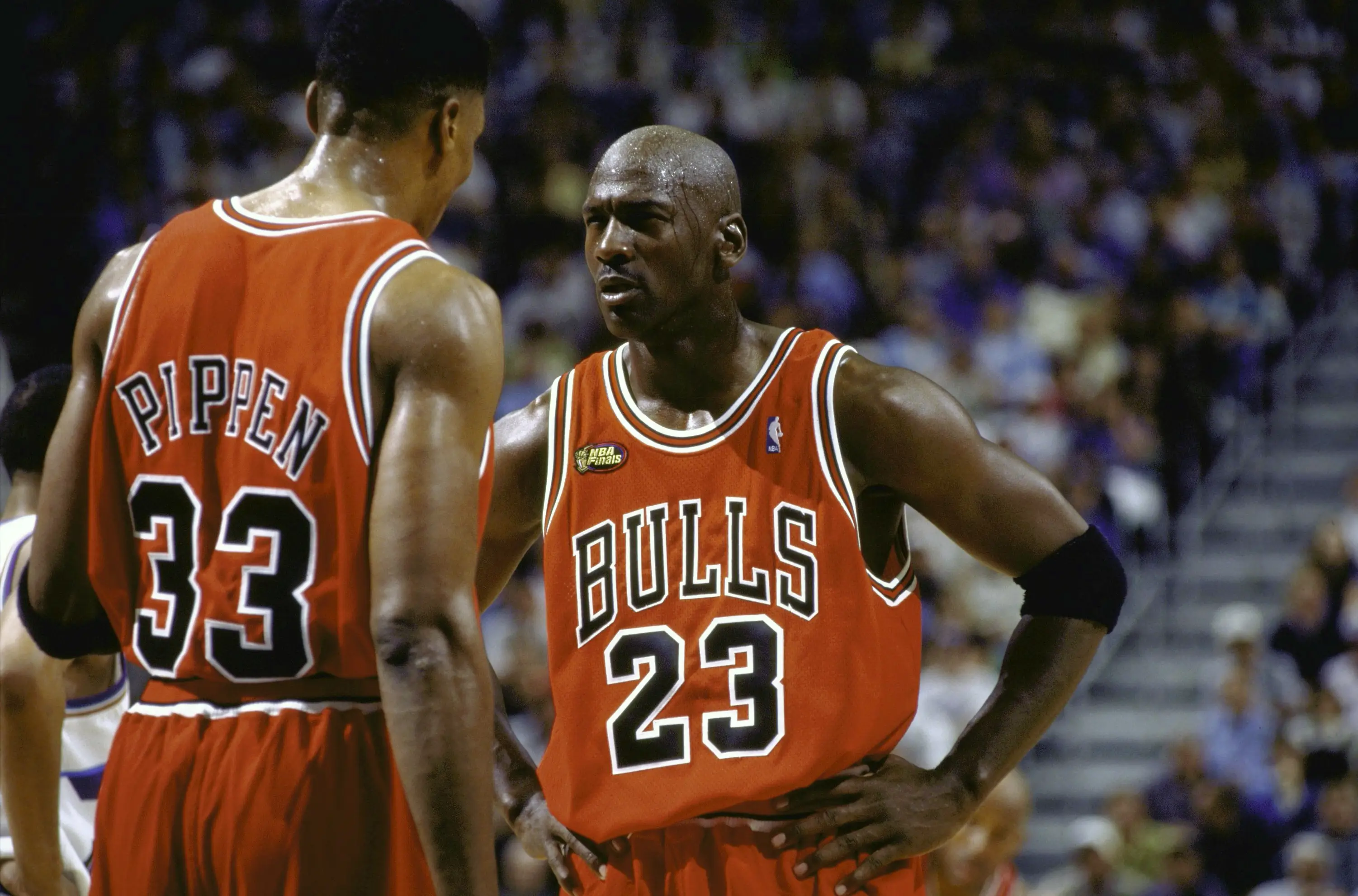 Michael Jordan and Scottie Pippen in action for the Chicago Bulls. (Image: Getty)