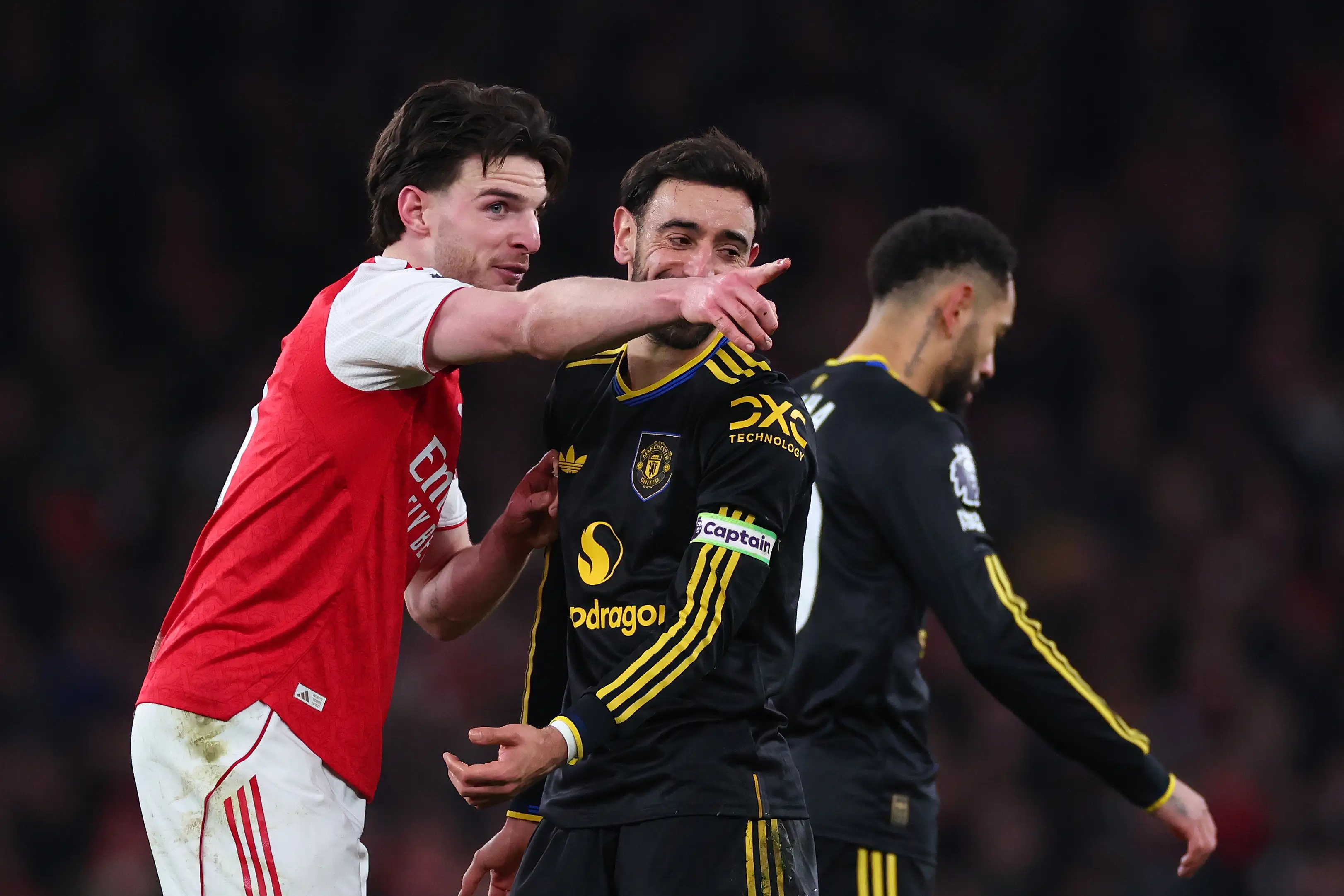 Fernandes is a big fan of Declan Rice. Image credit: Getty