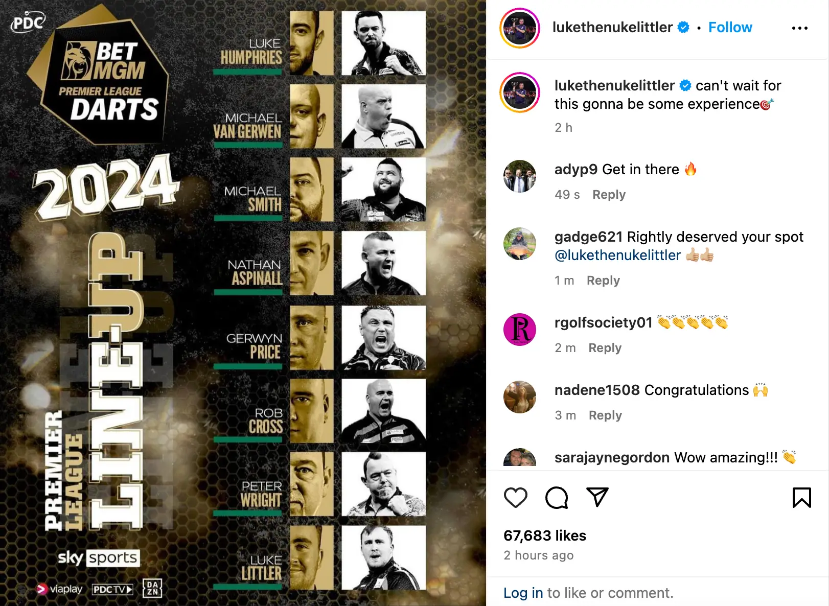 Littler is excited. (Image