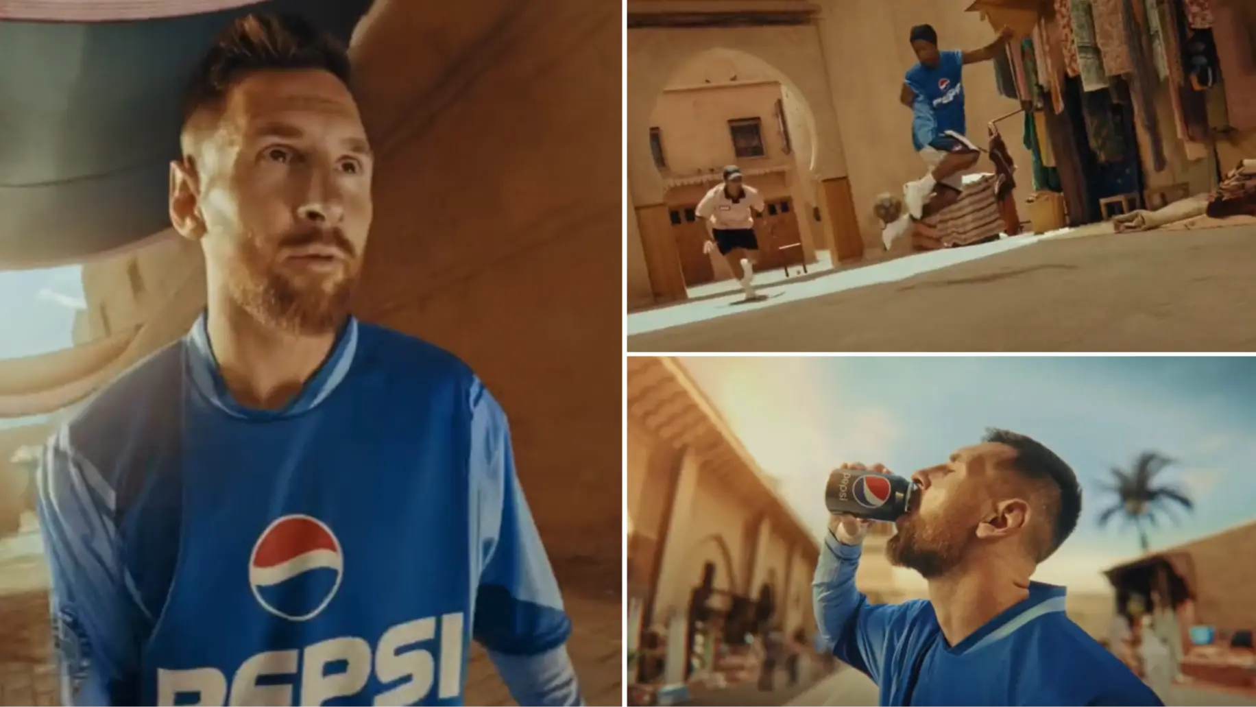 PSG star Lionel Messi and Brazilian legend Ronaldinho link up in new Pepsi advert