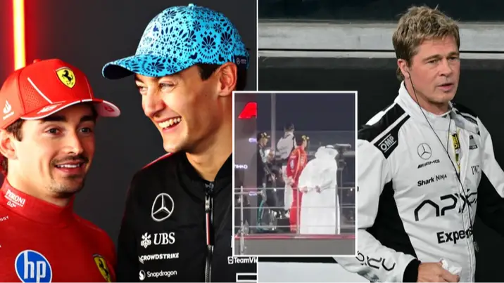 Major spoiler spotted for Brad Pitt's F1 movie that involves George Russell and Charles Leclerc as filming concludes in Abu Dhabi
