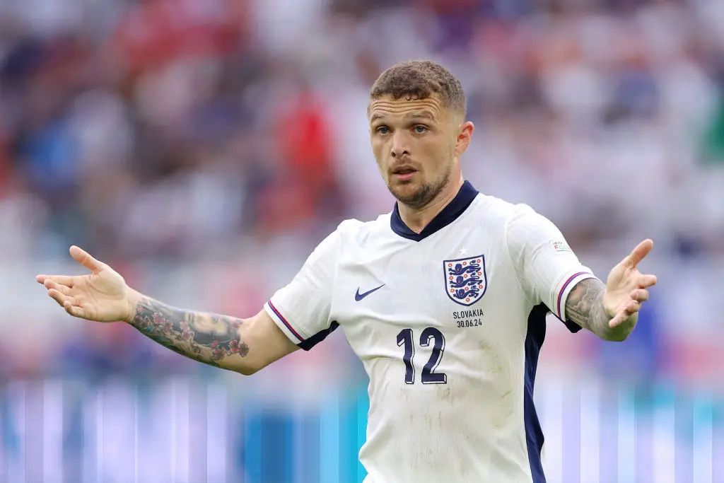 Kieran Trippier has started every one of England's Euro 2024 matches at left-back. (Image: Getty)
