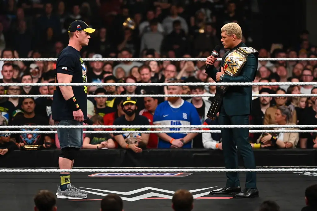 Cody Rhodes and John Cena will headline night 2 of Wrestlemania 41. (Image: Getty)