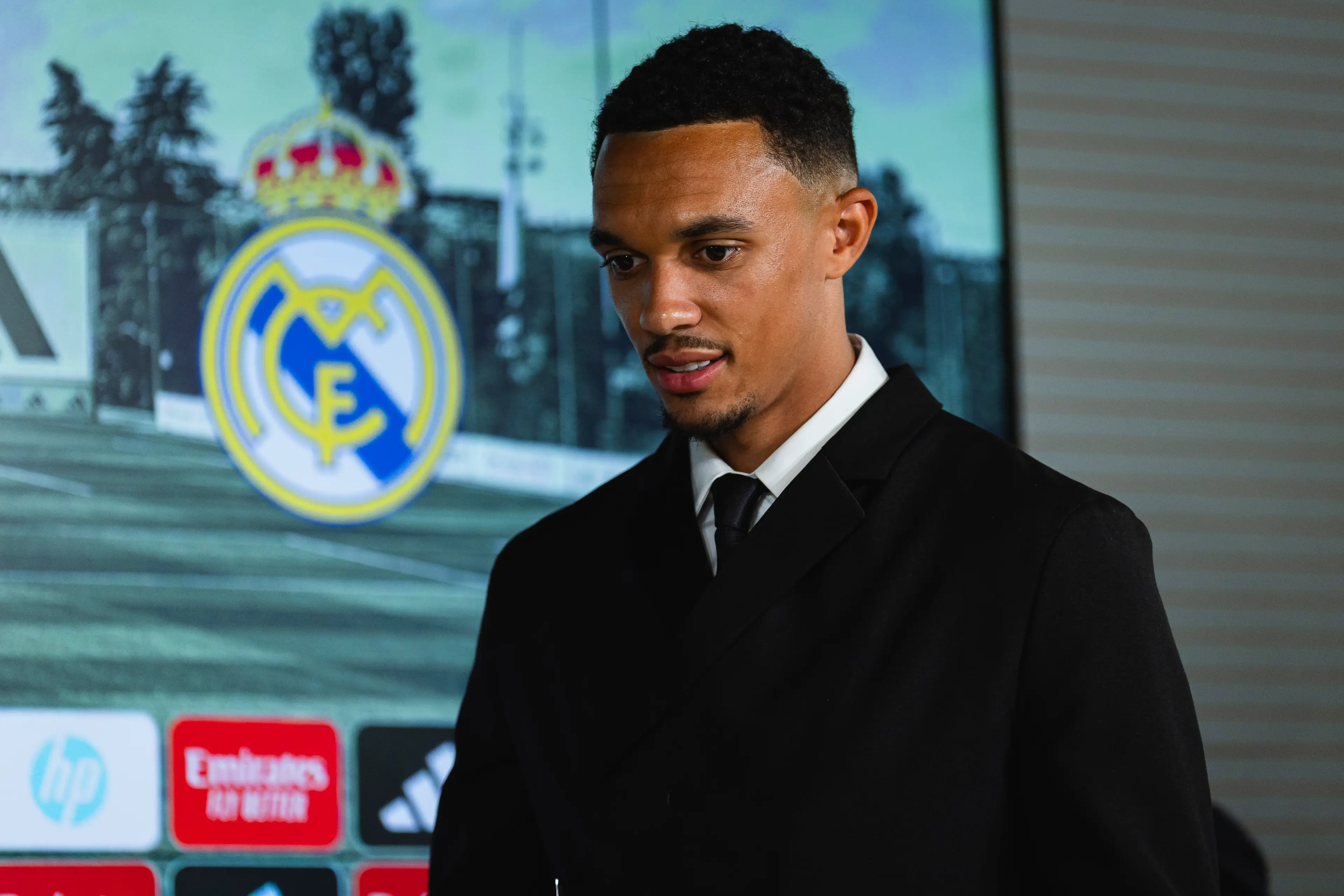 Trent addressed the Spanish media in their native tongue. Image credit: Getty