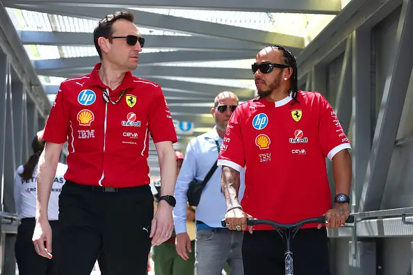 Lewis Hamilton has spoken positively about race engineer Riccardo Adami despite tense radio messages (Image: Getty)