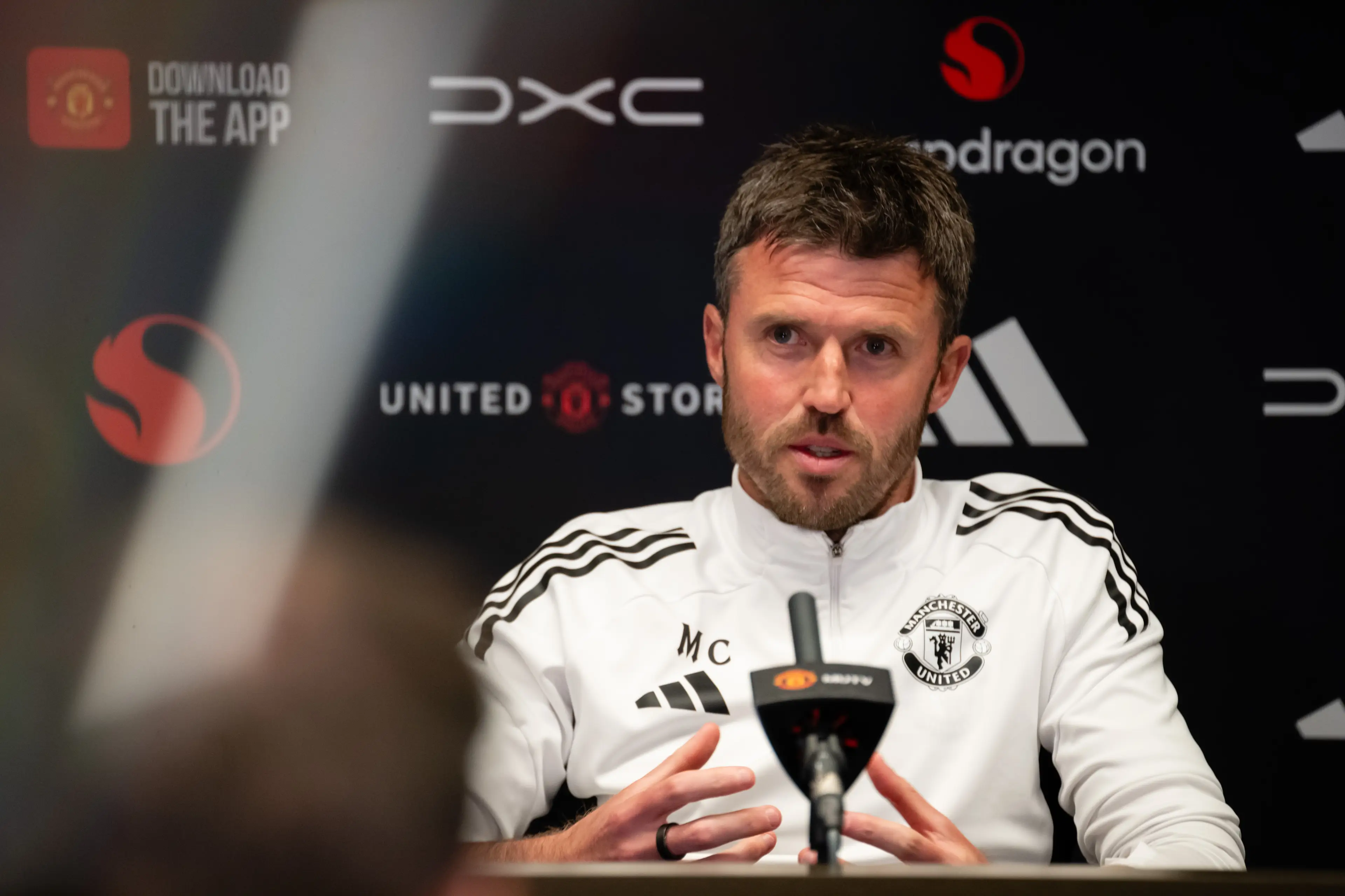 Carrick during his presser. (