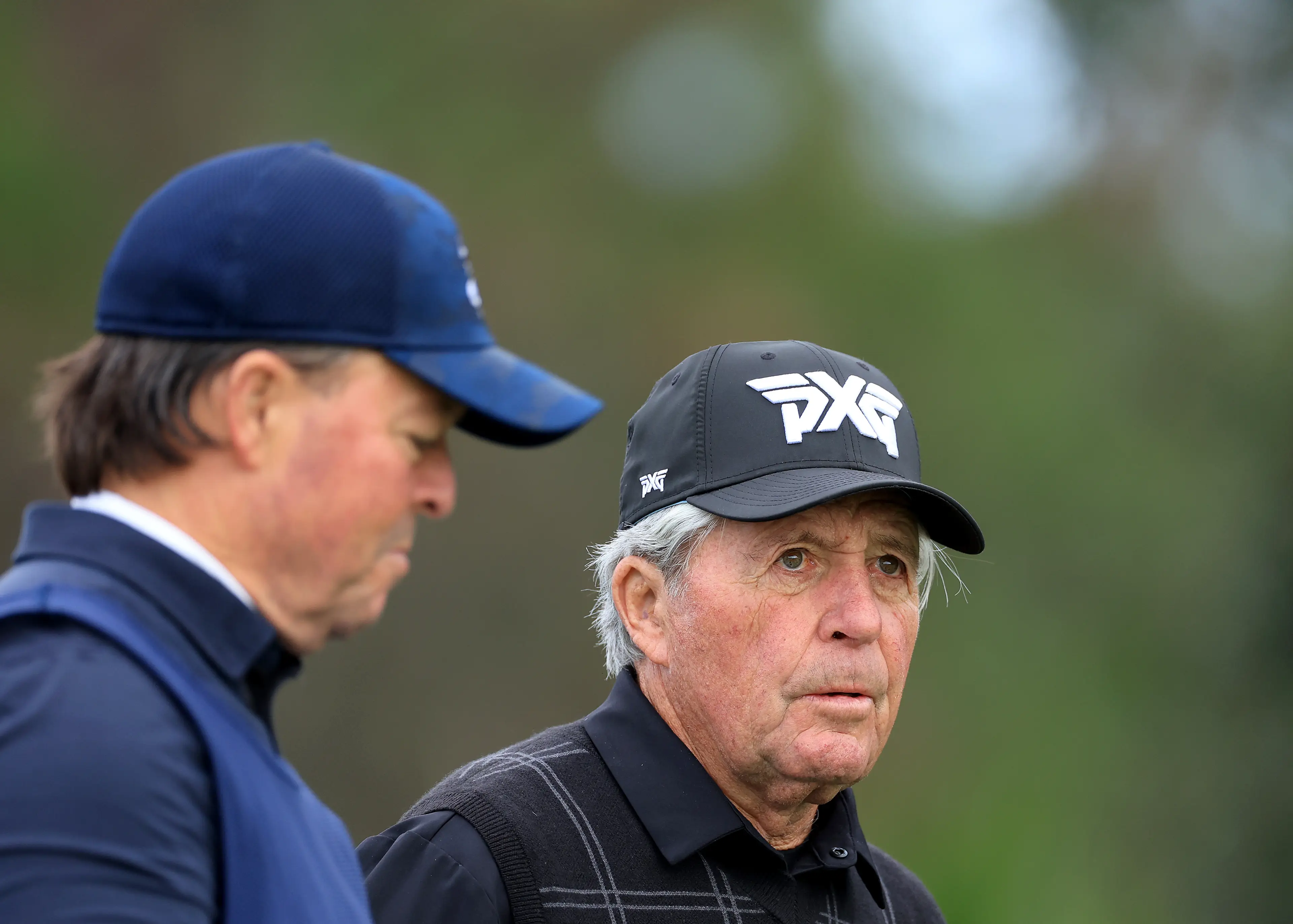 Wayne Player (left) with his father Gary Player (right) (Getty)