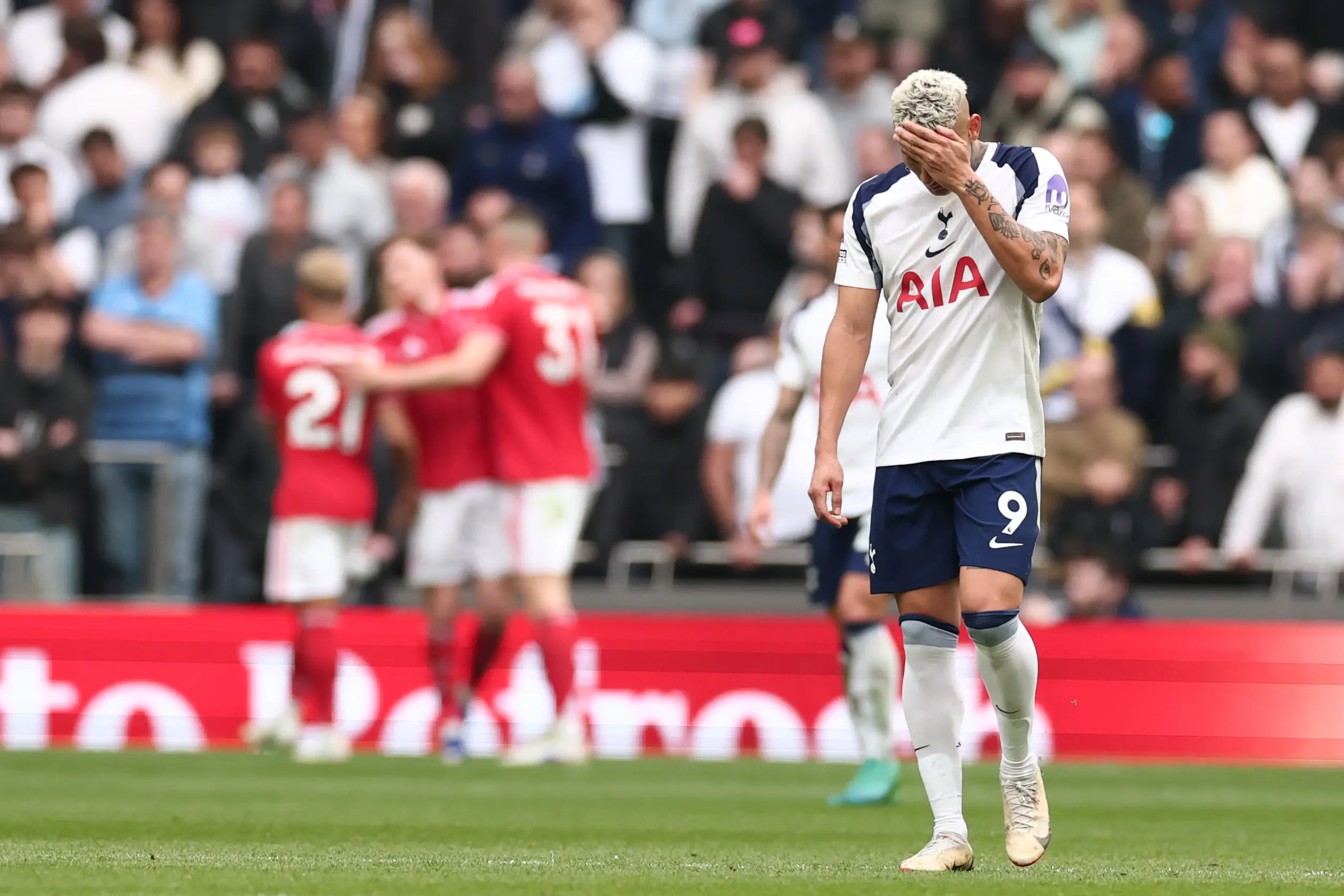 Tottenham fell to a 3-0 defeat against Nottingham Forest on Sunday. Image credit: Getty