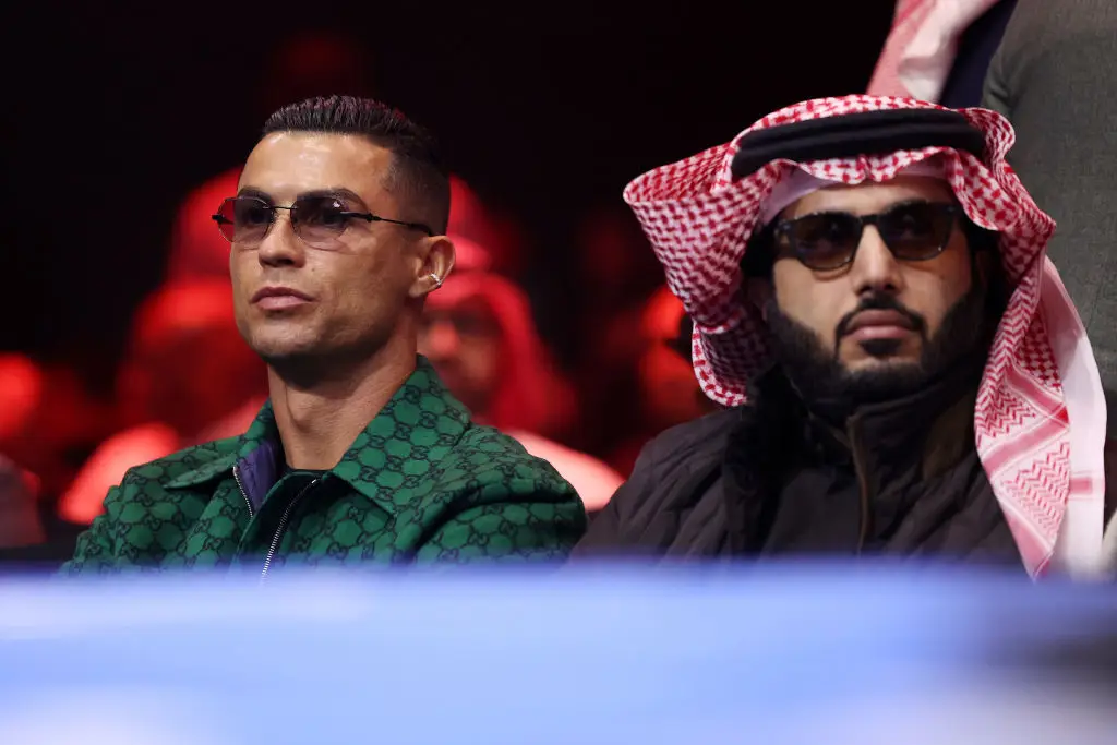 Turki Alalshikh pictured alongside Cristiano Ronaldo -