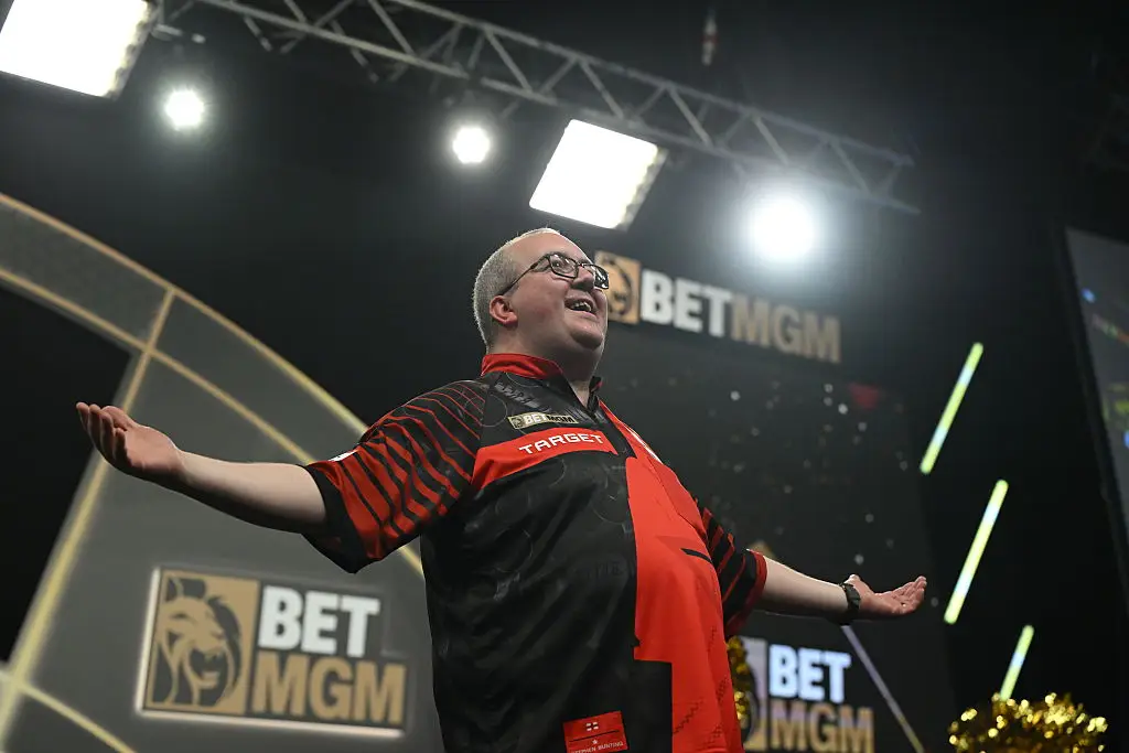 Stephen Bunting won night four of the Premier League darts season in Belfast. (Image: Charles McQuillan/Getty Images)