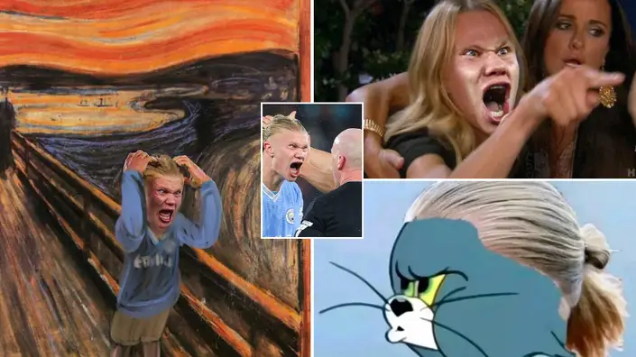 Erling Haaland posts hilarious social media reaction to meme of his row with Simon Hooper