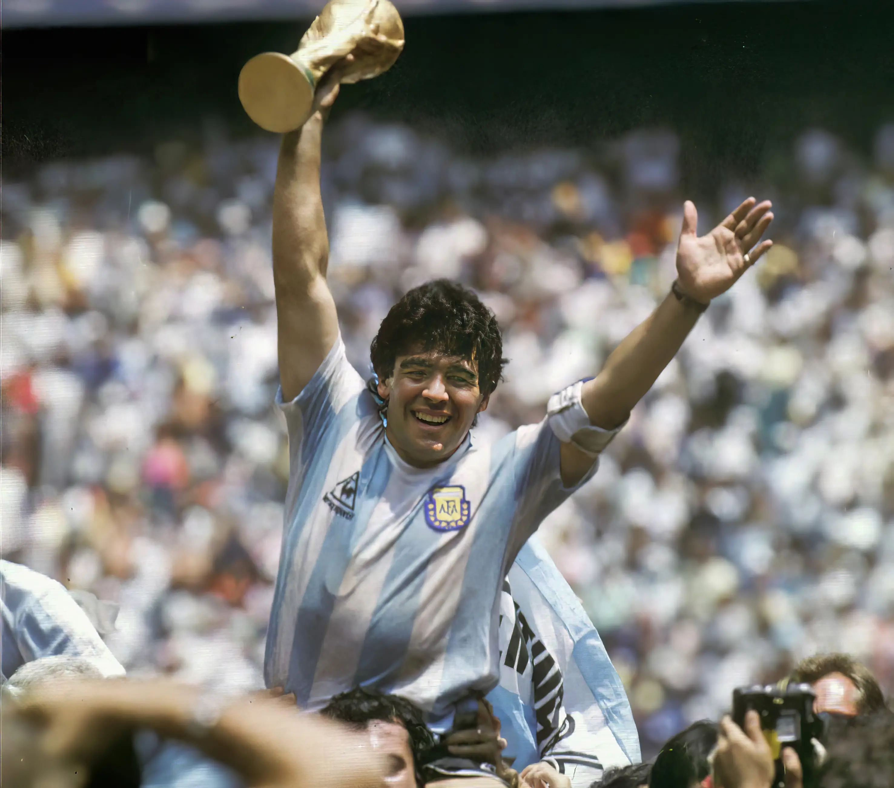 Maradona captained Argentina to the World Cup in 1986. Image: Getty