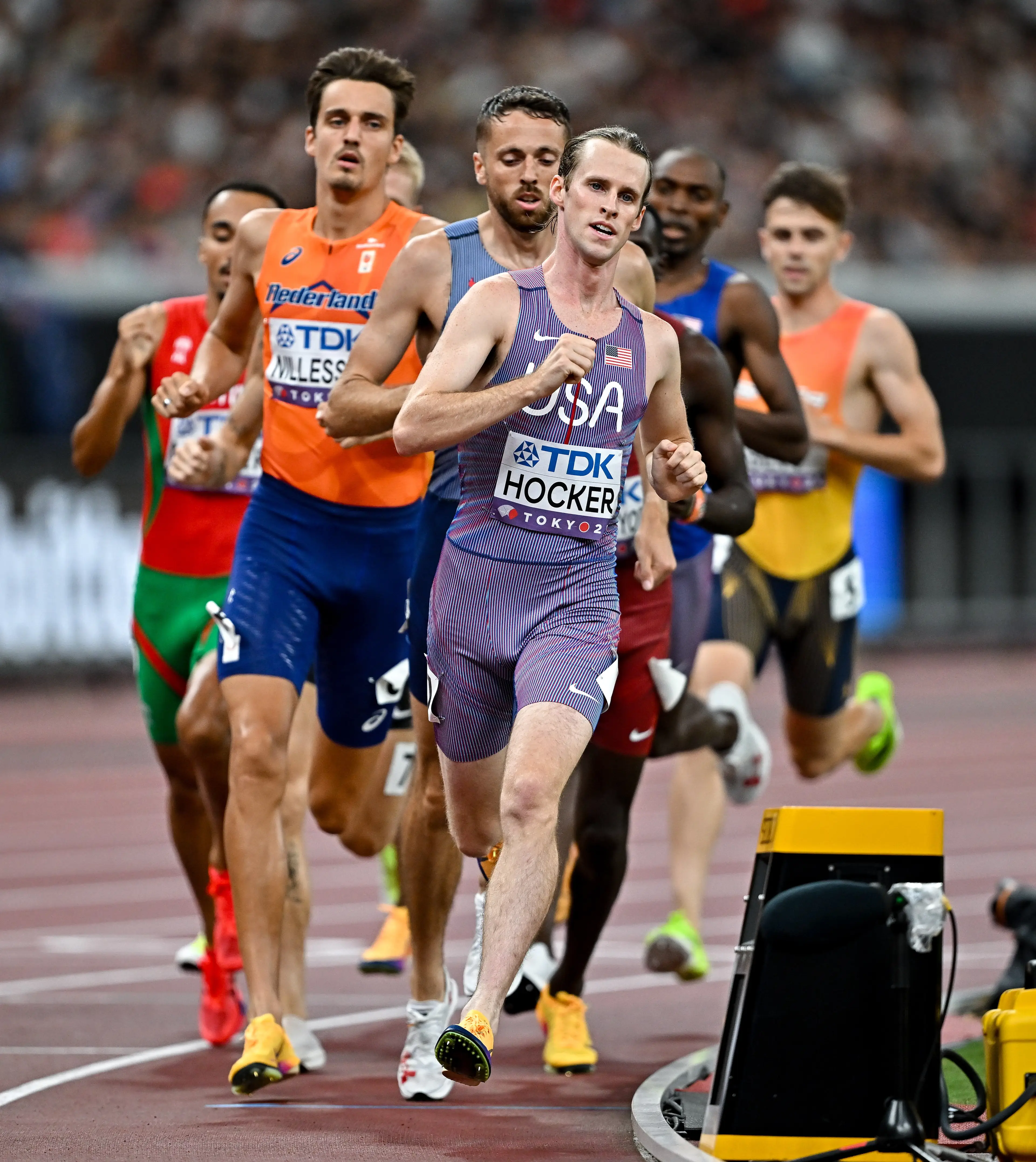 Olympic champion Cole Hocker will miss the 1500m final. Image: Getty