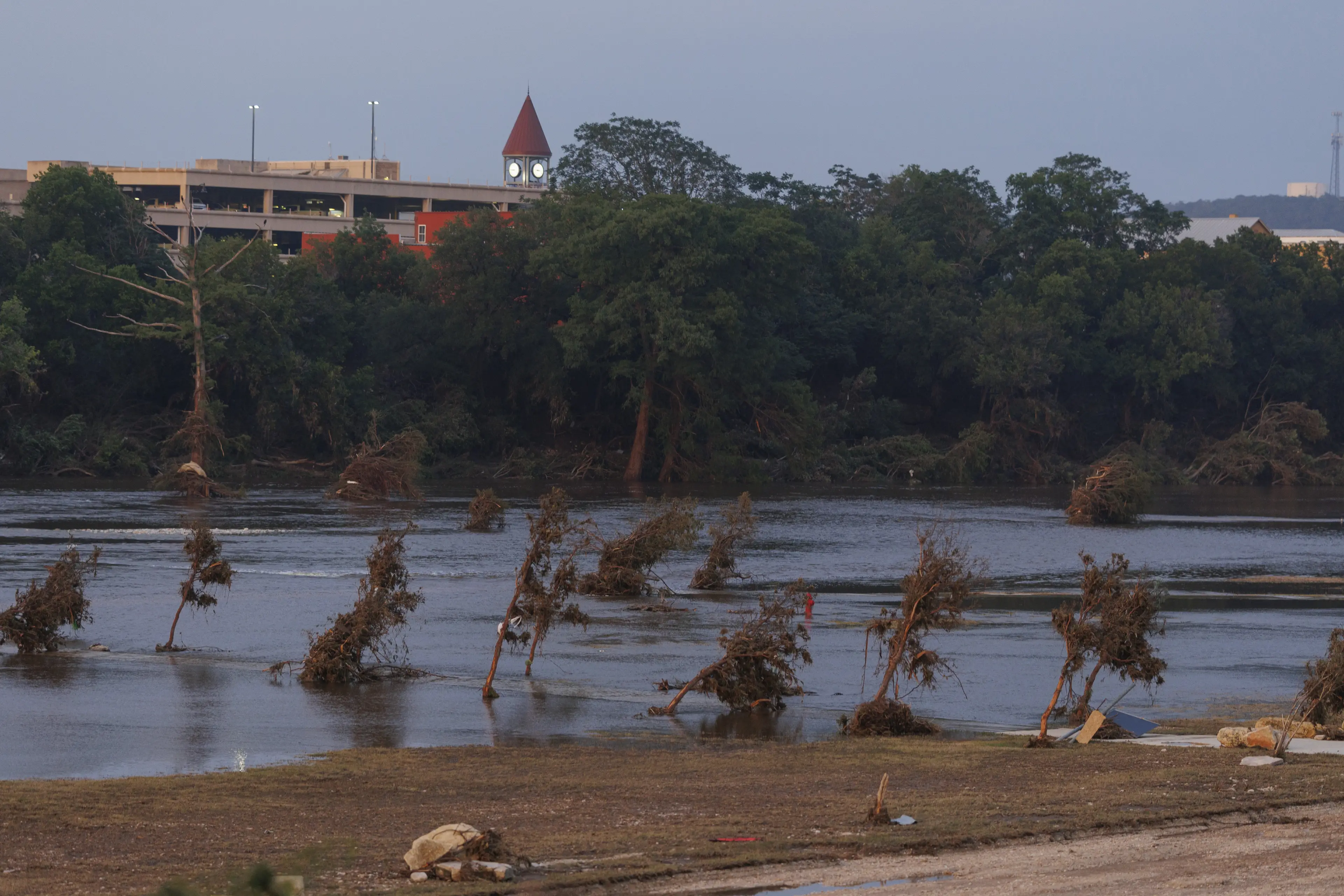 At least 28 children are among the 68 dead in Kerr County, Texas, after flash flooding. Image: Getty