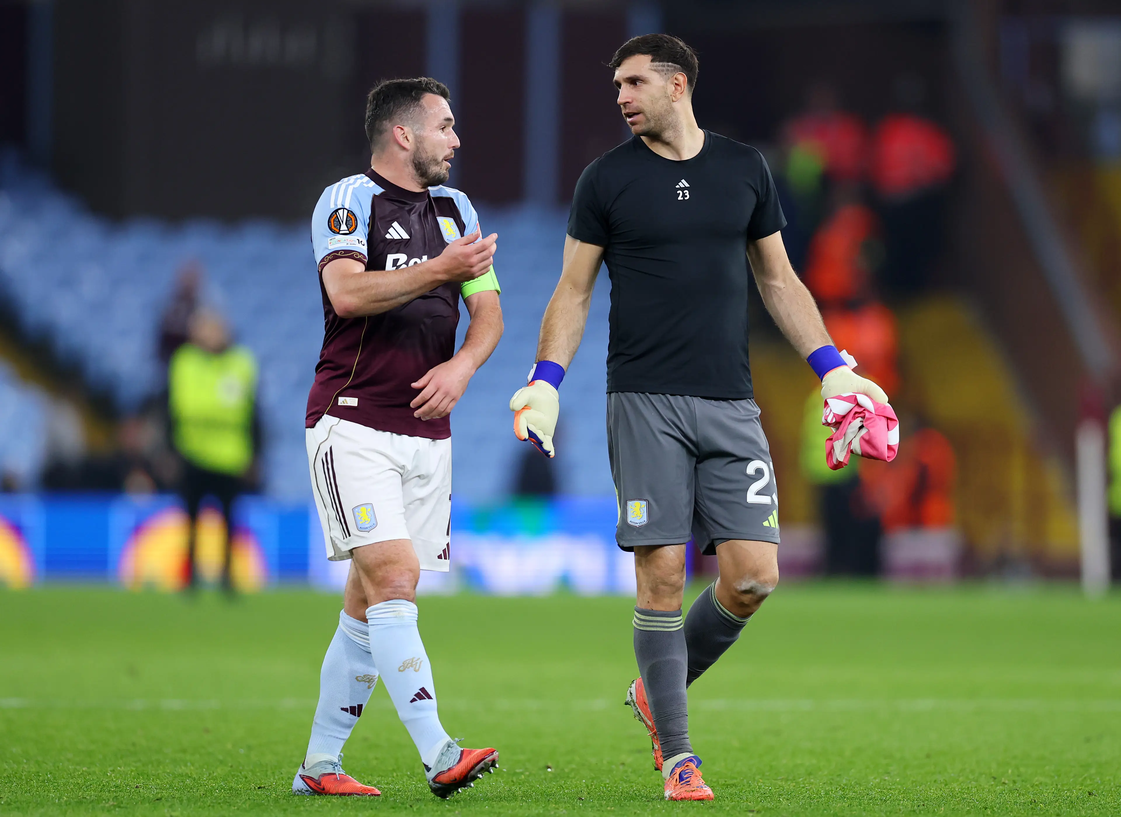 Martinez has been stripped as Villa's second captain. Image: Getty