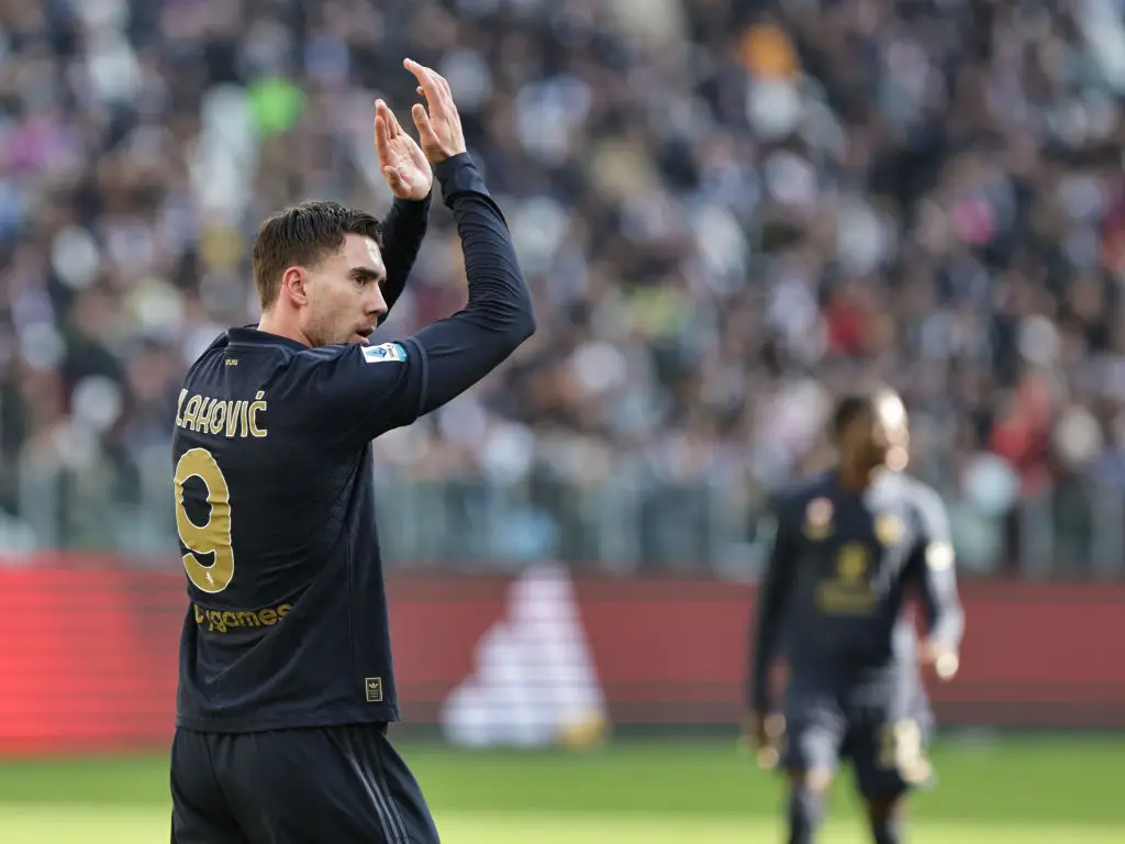 Dusan Vlahovic has scored 54 goals and assisted 11 in 129 appearances for Juventus. (Image: Getty)