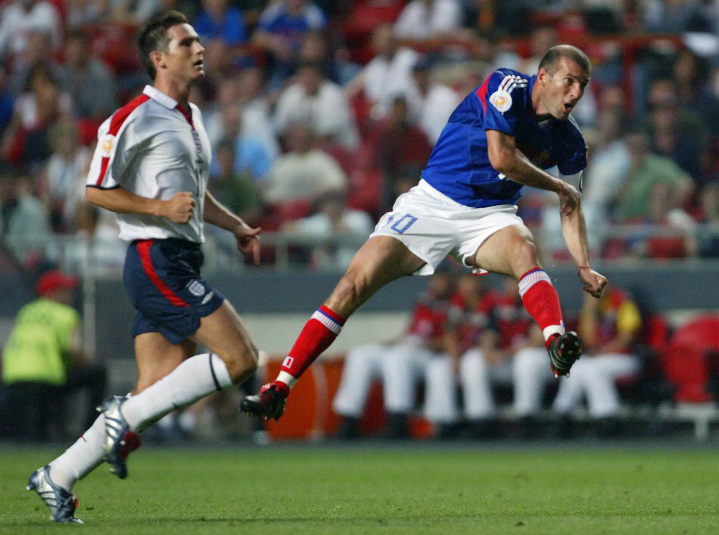 Zinedine Zidane and Frank Lampard. (Image: Getty)
