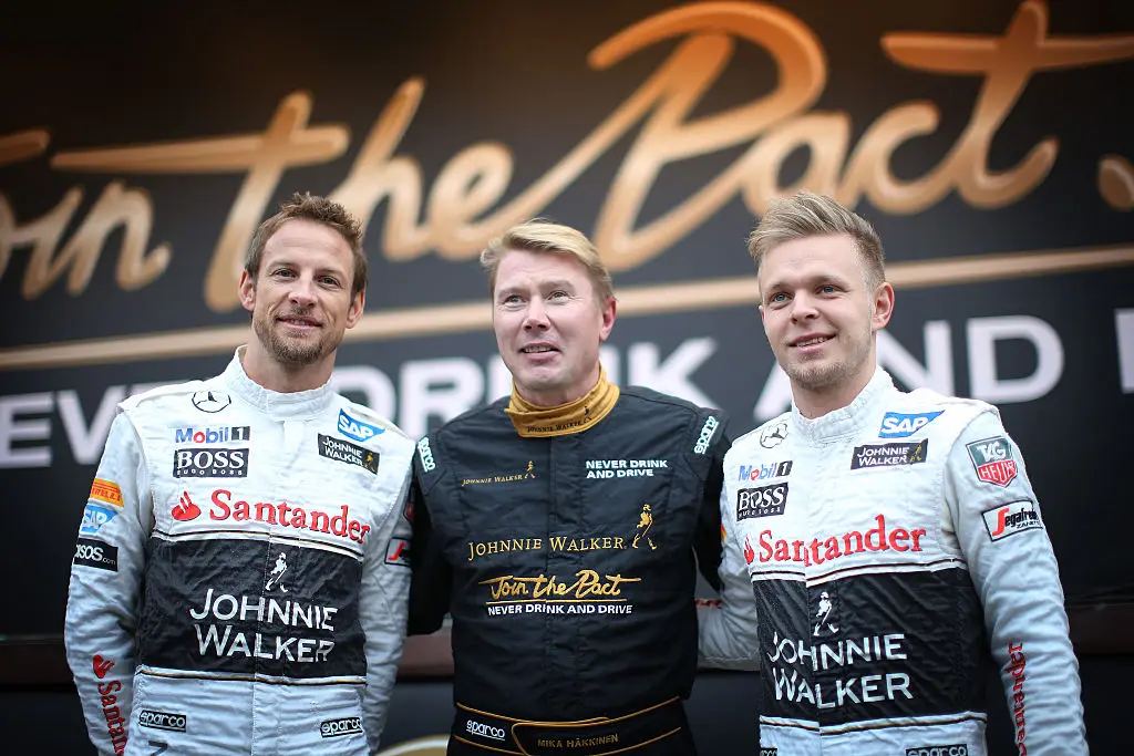 Magnussen raced alongside British driver Jenson Button in his debut season. (Image: Ian MacNicol/Getty Images for Johnnie Walker)