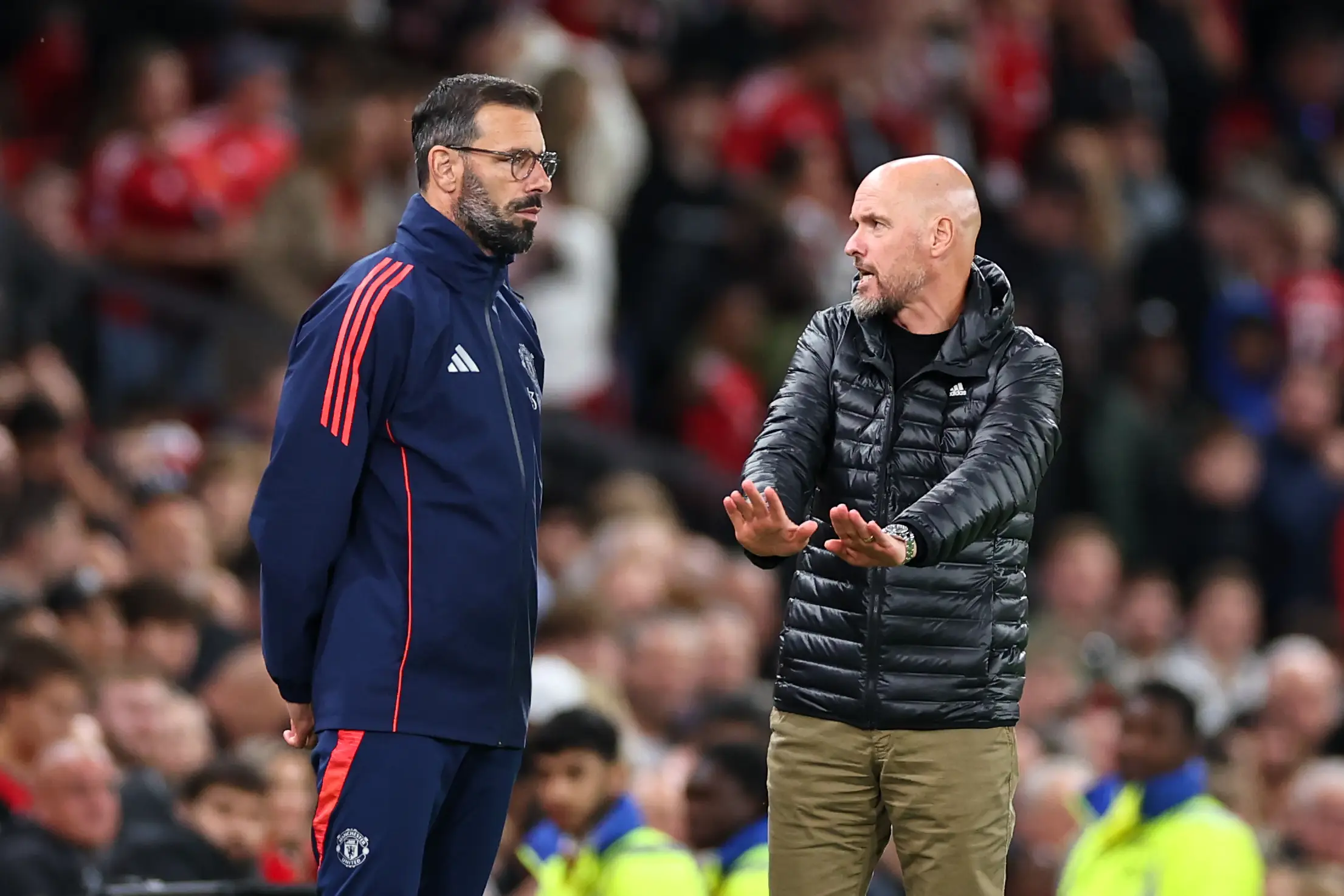 Ruud van Nistelrooy and Erik ten Hag. (