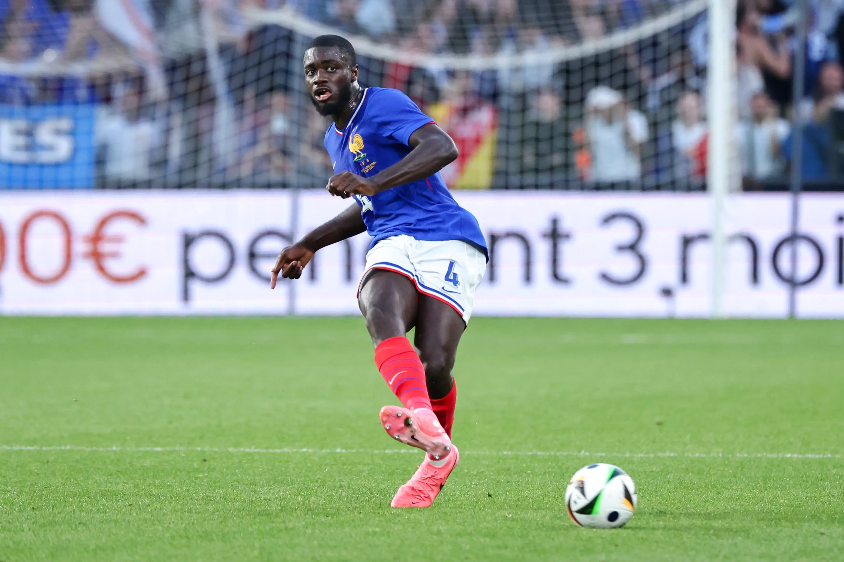 Upamecano started alongside Liverpool’s Konate as France went on to claim a comfortable 3-0 victory (Getty)