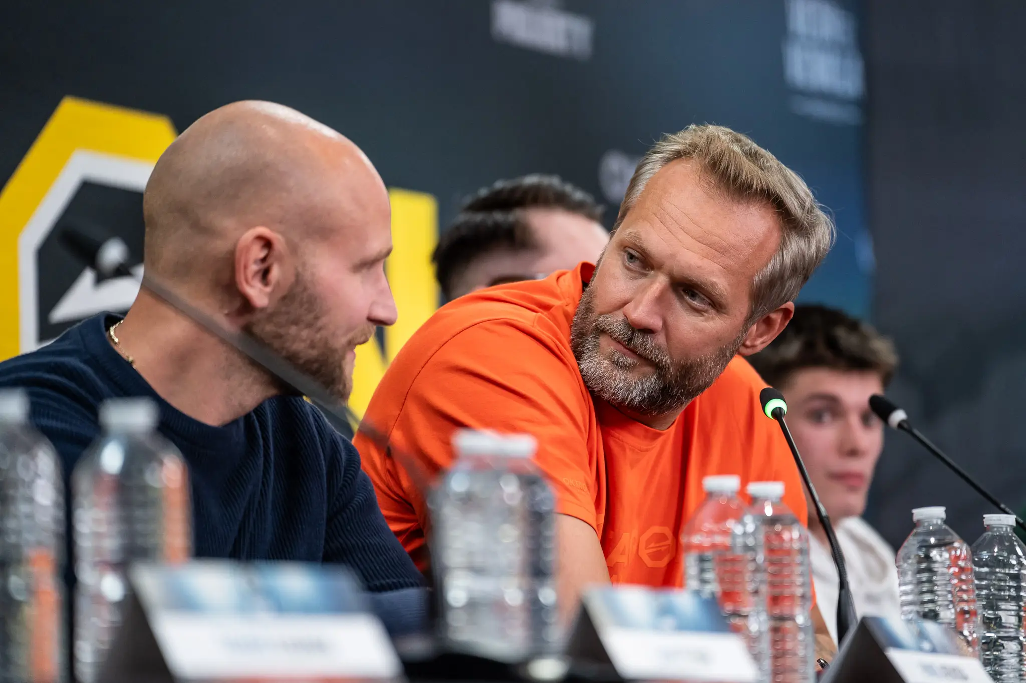 Ondrej Novotny and Pavol Neruda during an OKTAGON MMA presser. Image: OKTAGON MMA  