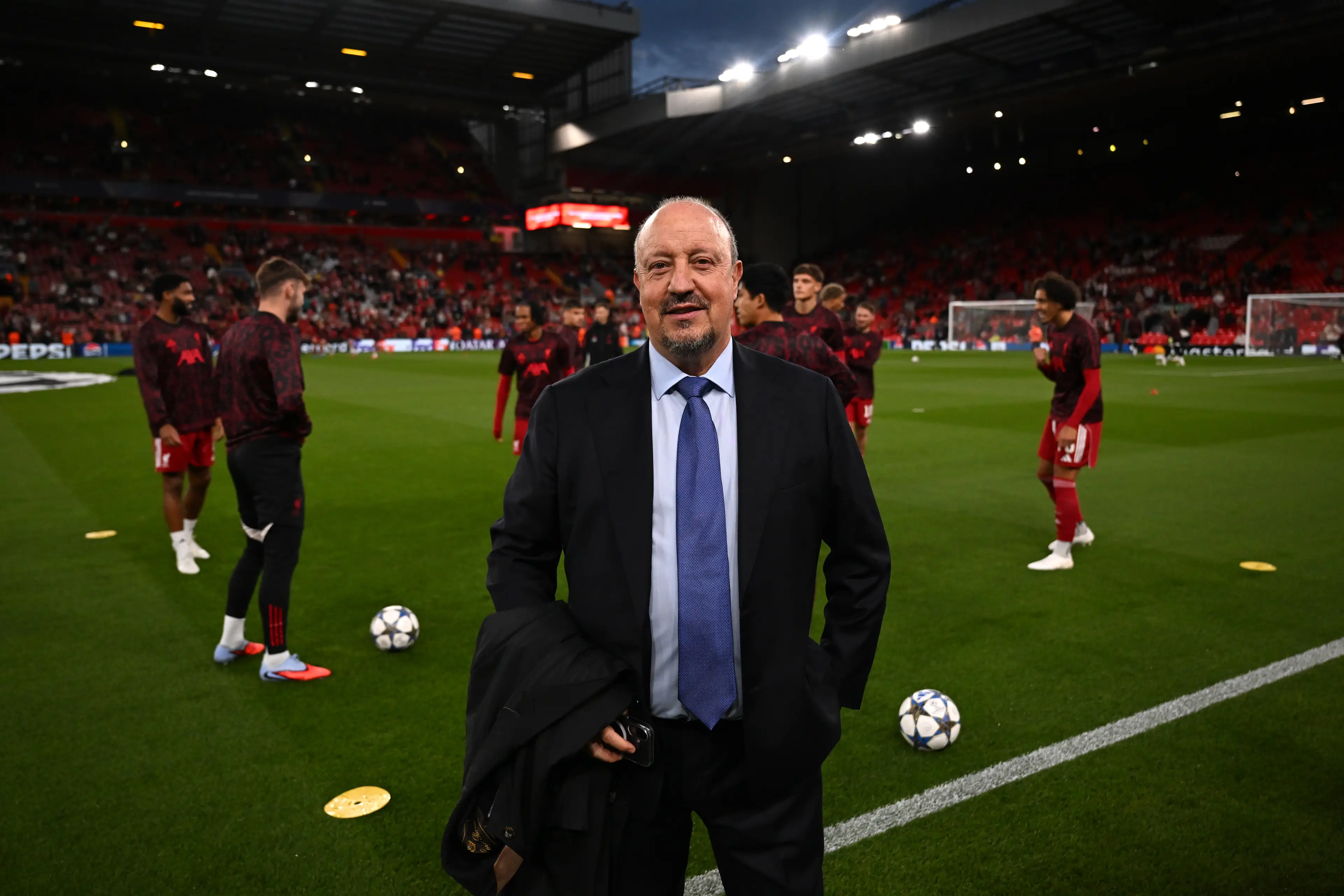 Rafa Benitez was part of TNT Sports' coverage for Liverpool vs. Atletico Madrid. Image: Getty 