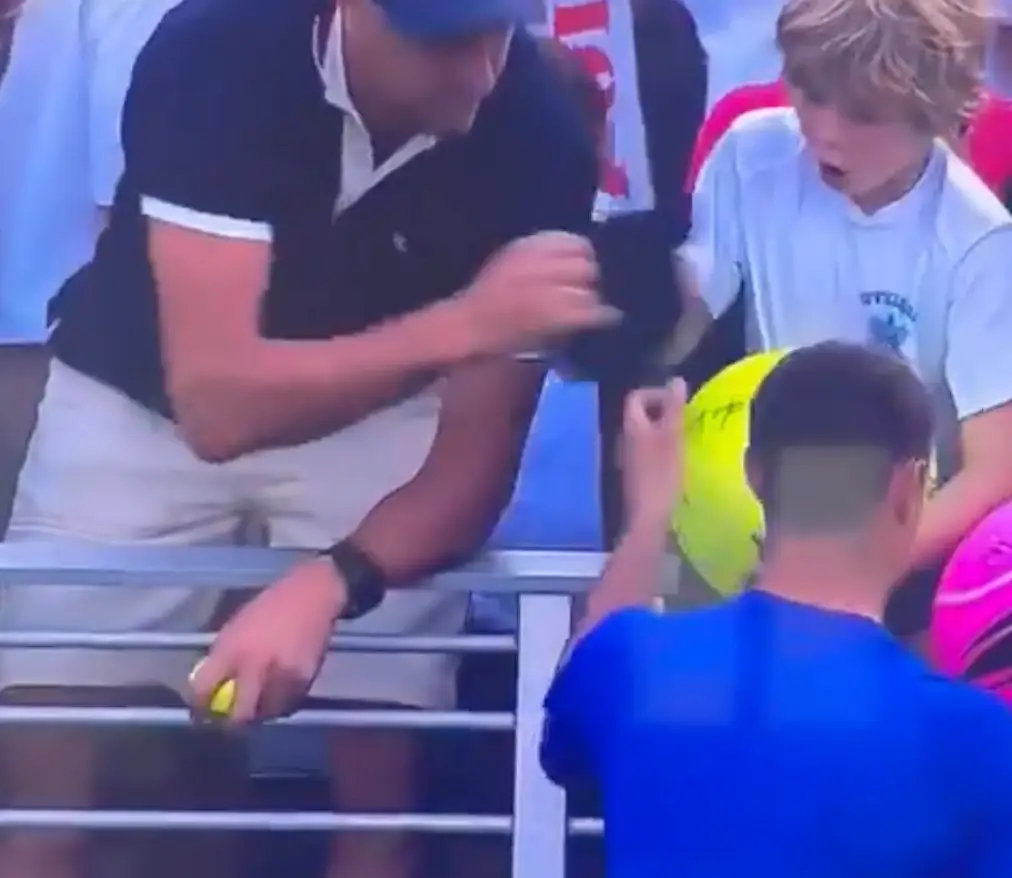 Footage of the incident quickly went viral (Image: Sky Sports / US Open)