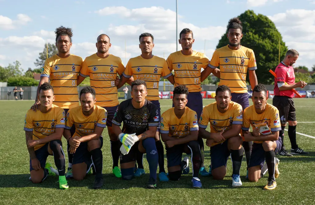 The Tuvalu national football team pictured in 2018 (Image: Getty)