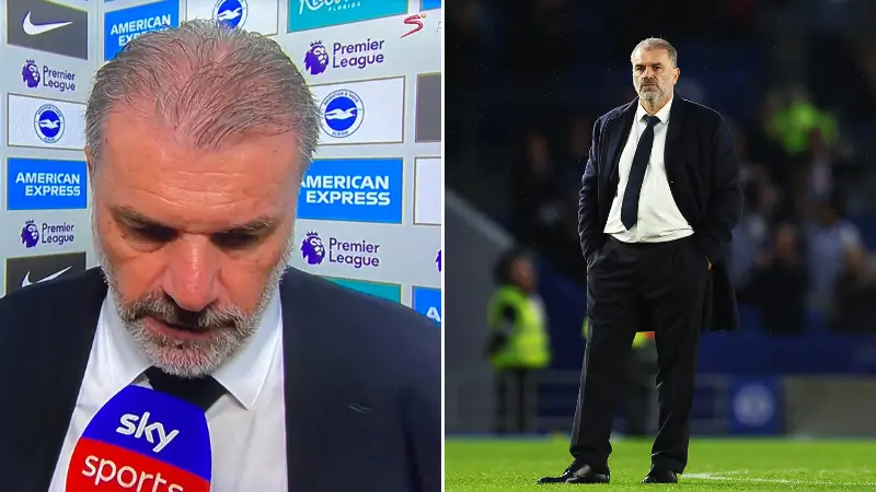 Fans have spotted Ange Postecoglou's 'unusual' post-match interview habit after losing