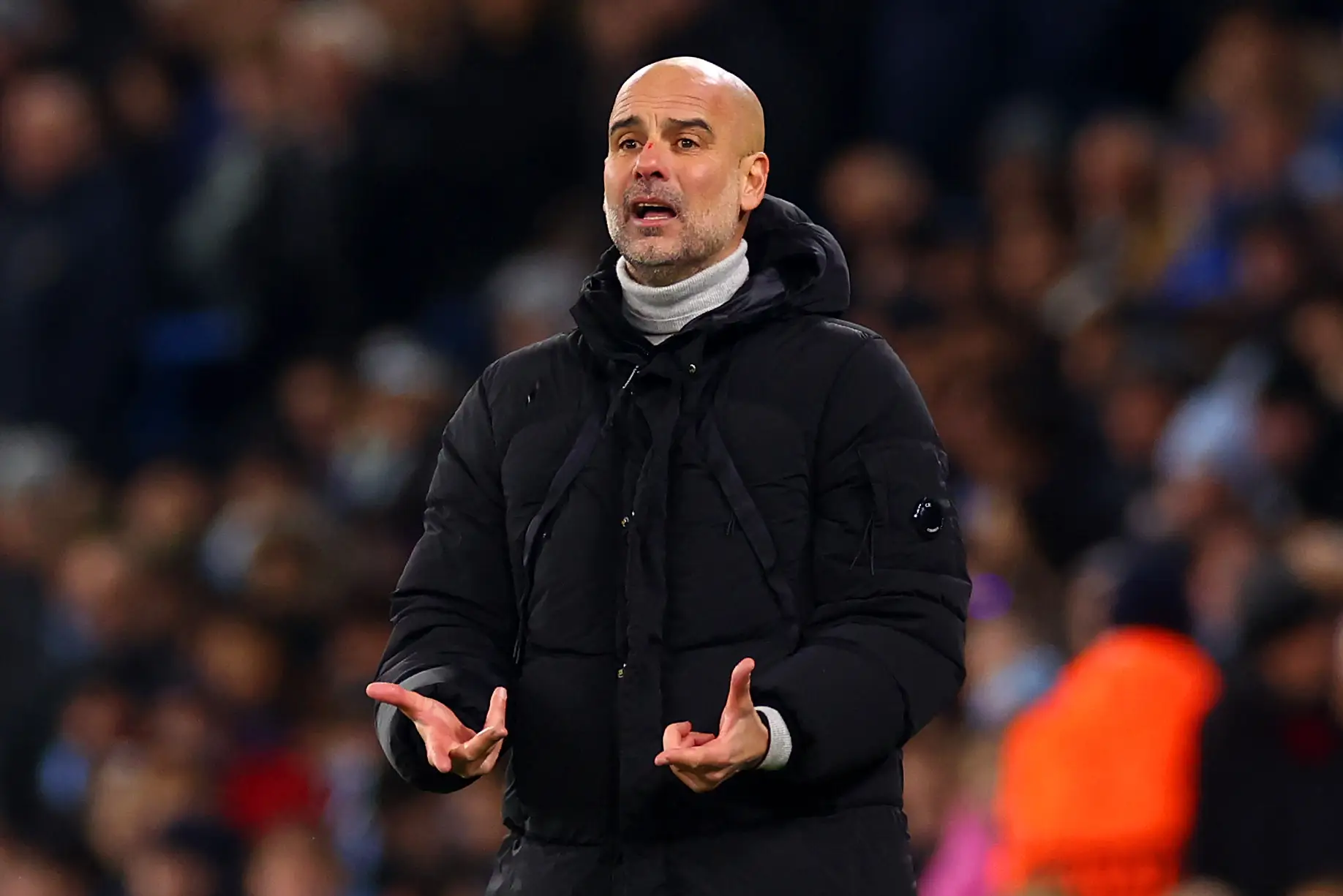Pep Guardiola's Manchester City have now gone six games without a win. Image: Getty