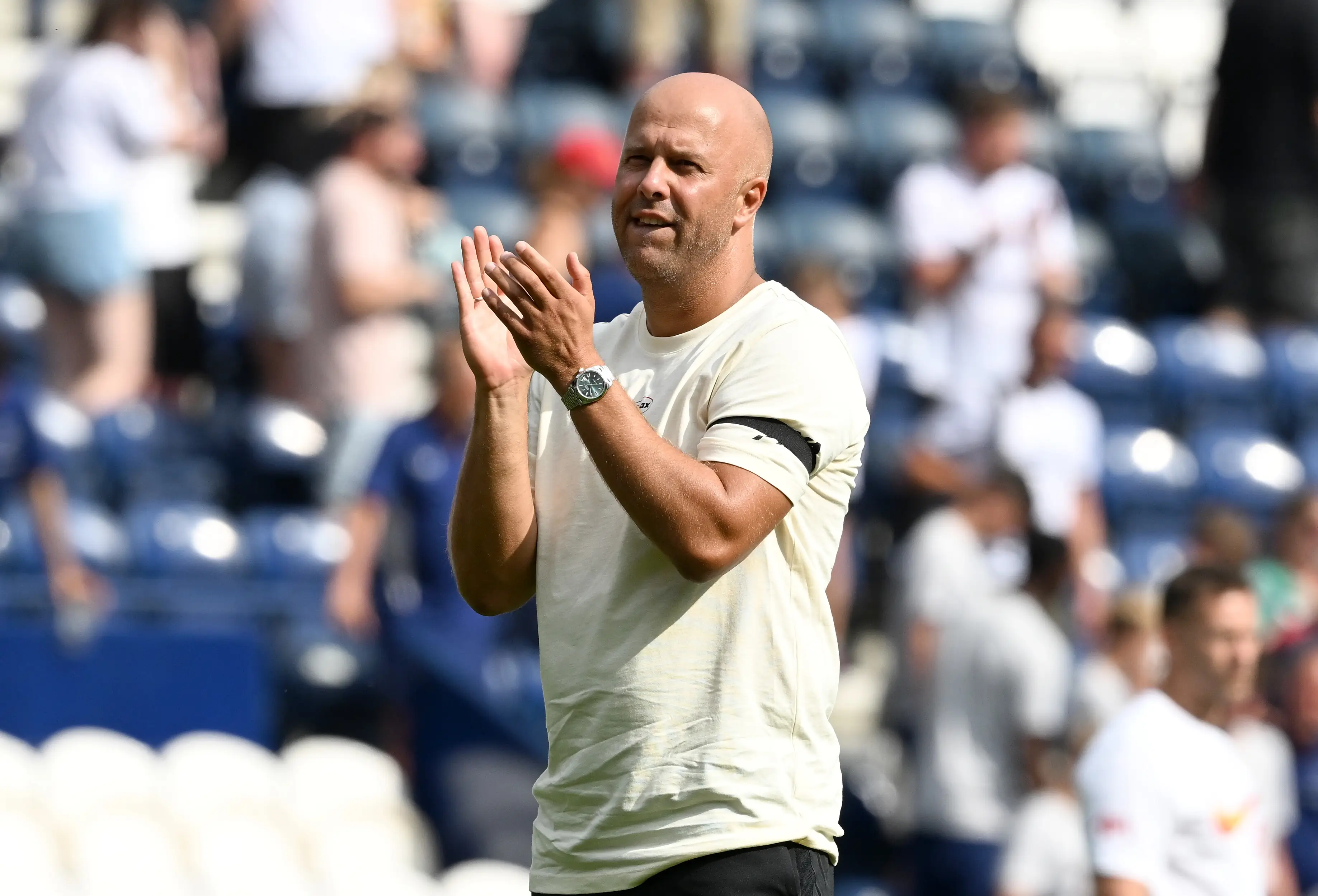 Arne Slot is looking to fine tune his squad ahead of the 25/26 season. Image: Getty