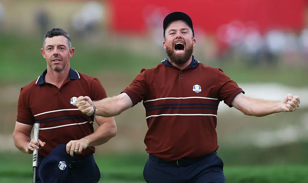 Rory McIlroy and Shane Lowry at the Ryder Cup (Credit:Getty)